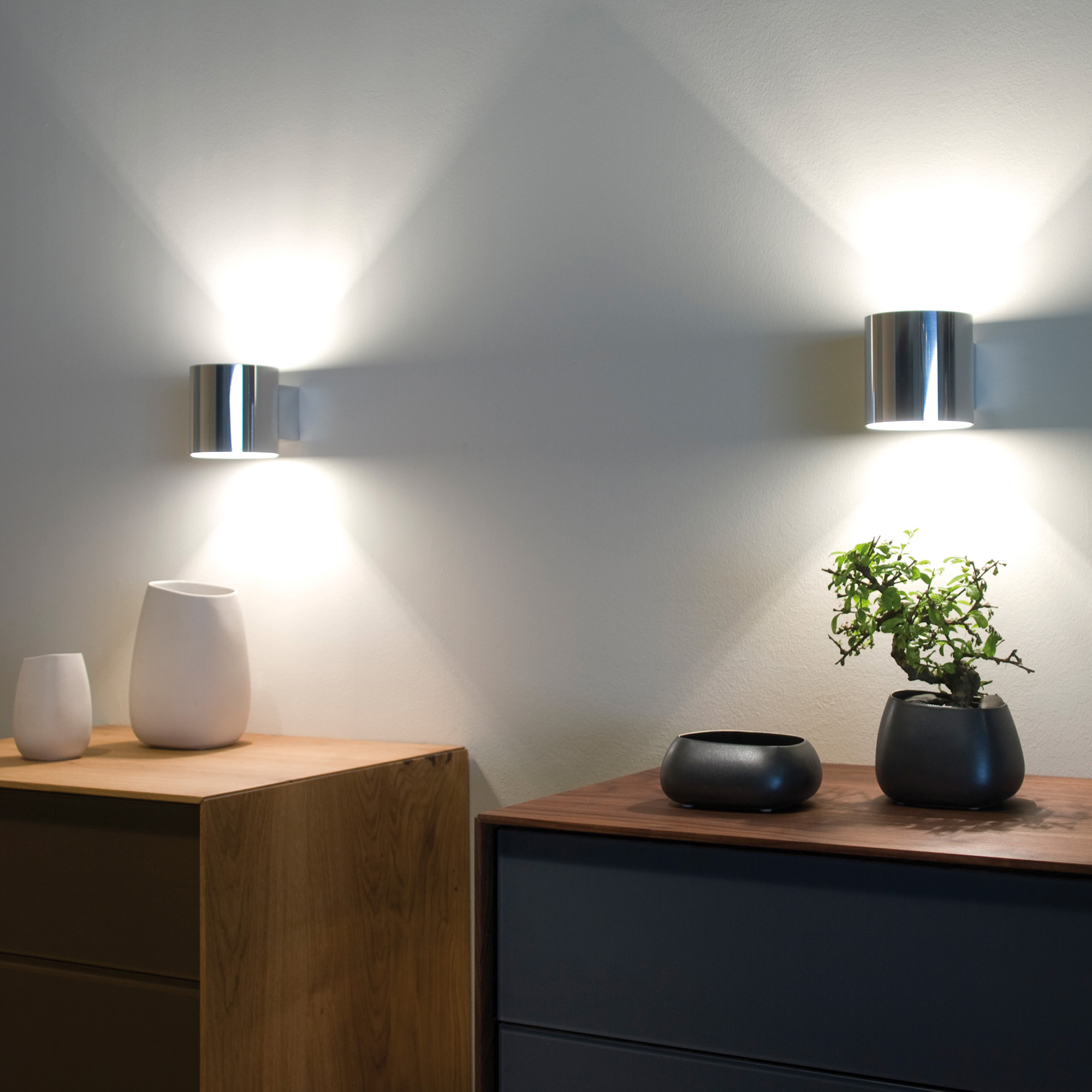 Lampa LED de perete OLIGO PROJECT crom-mat Alb