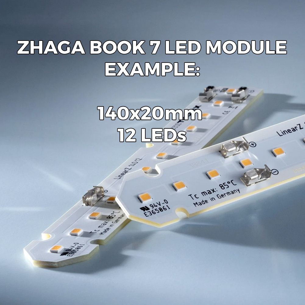 Banda Zhaga Book 7 cu LED-uri Nichia/Cree/Samsung/Seoul, pe comanda, fabricata în Germania, CRI70-99 1800-7200K, 175-1400mA 
