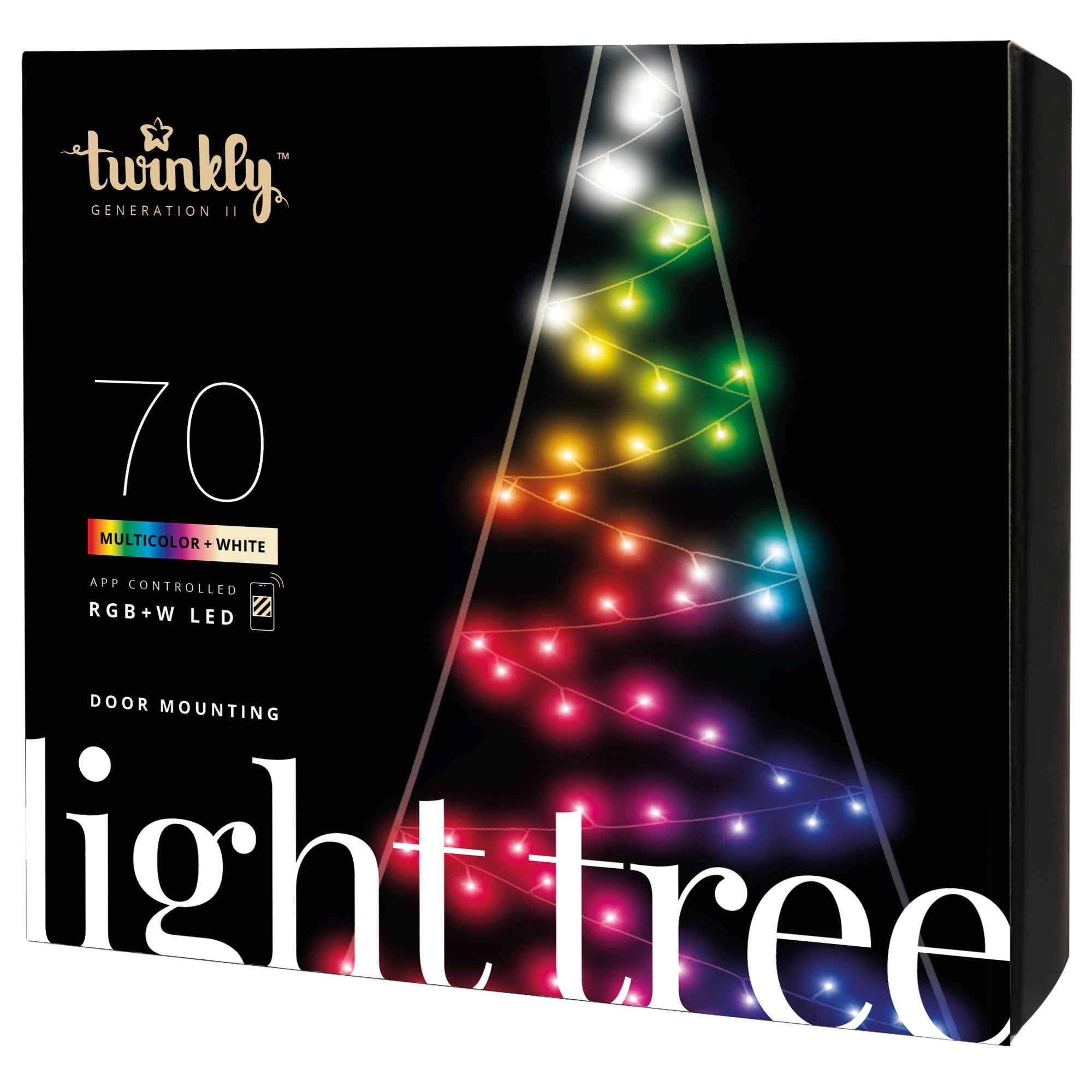 Twinkly LED copac LED decorare de perete 70 LED-uri RGB + W 2m controlat de aplicație