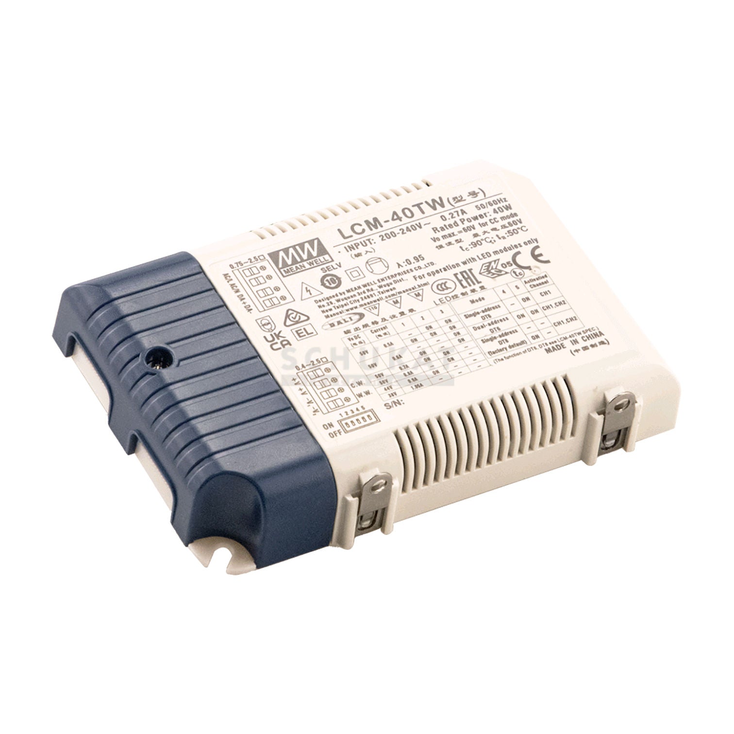Driver LED cu curent constant Mean Well LCM-40TW 500 > 1050 mA 230V la 20 > 50VDC DIM Tunnable White