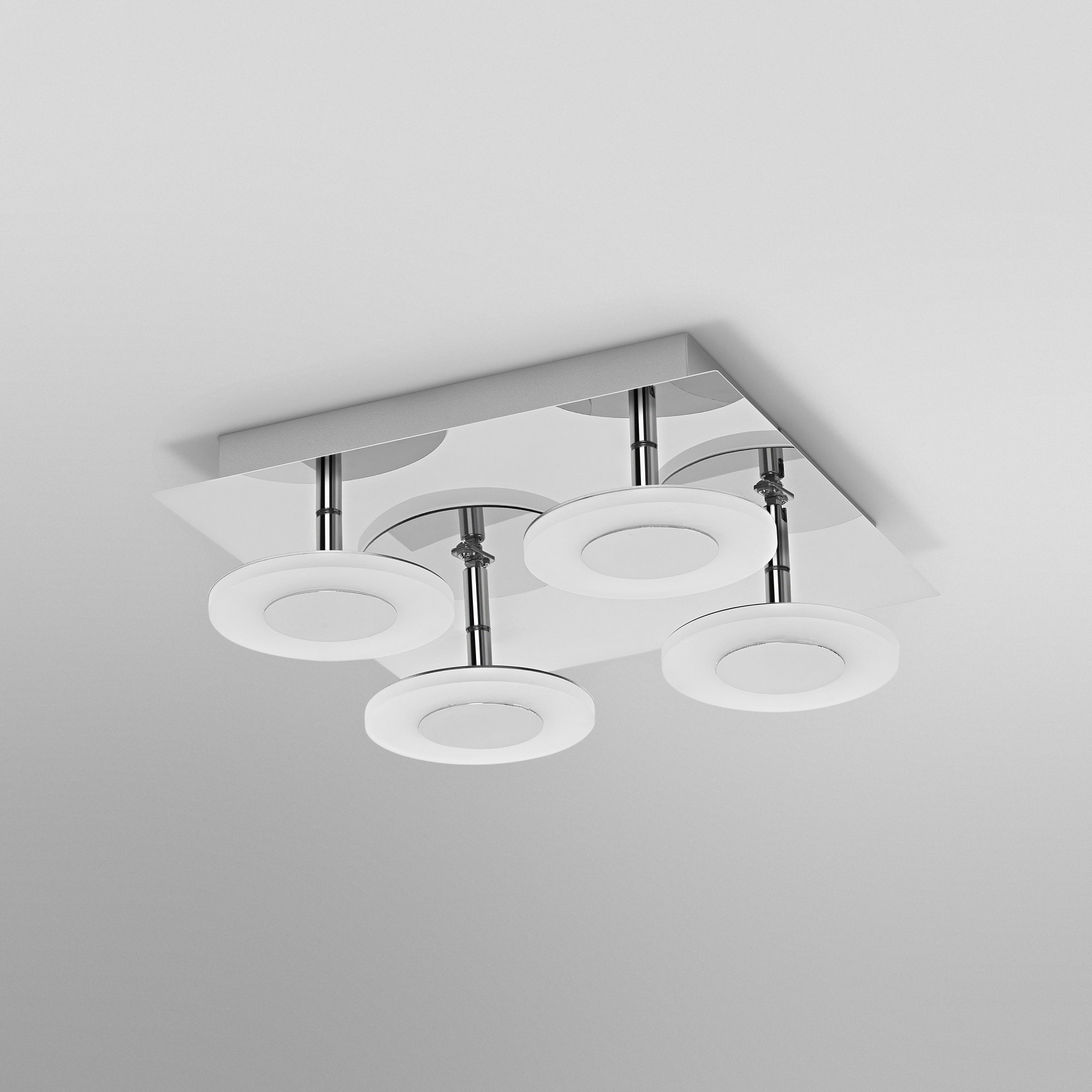 Lampa LED de tavan LEDVANCE SMART+ WiFi Tunable LED-uri Albe ORBIS Wave 300x300mm IP44 argintiu 2800lm