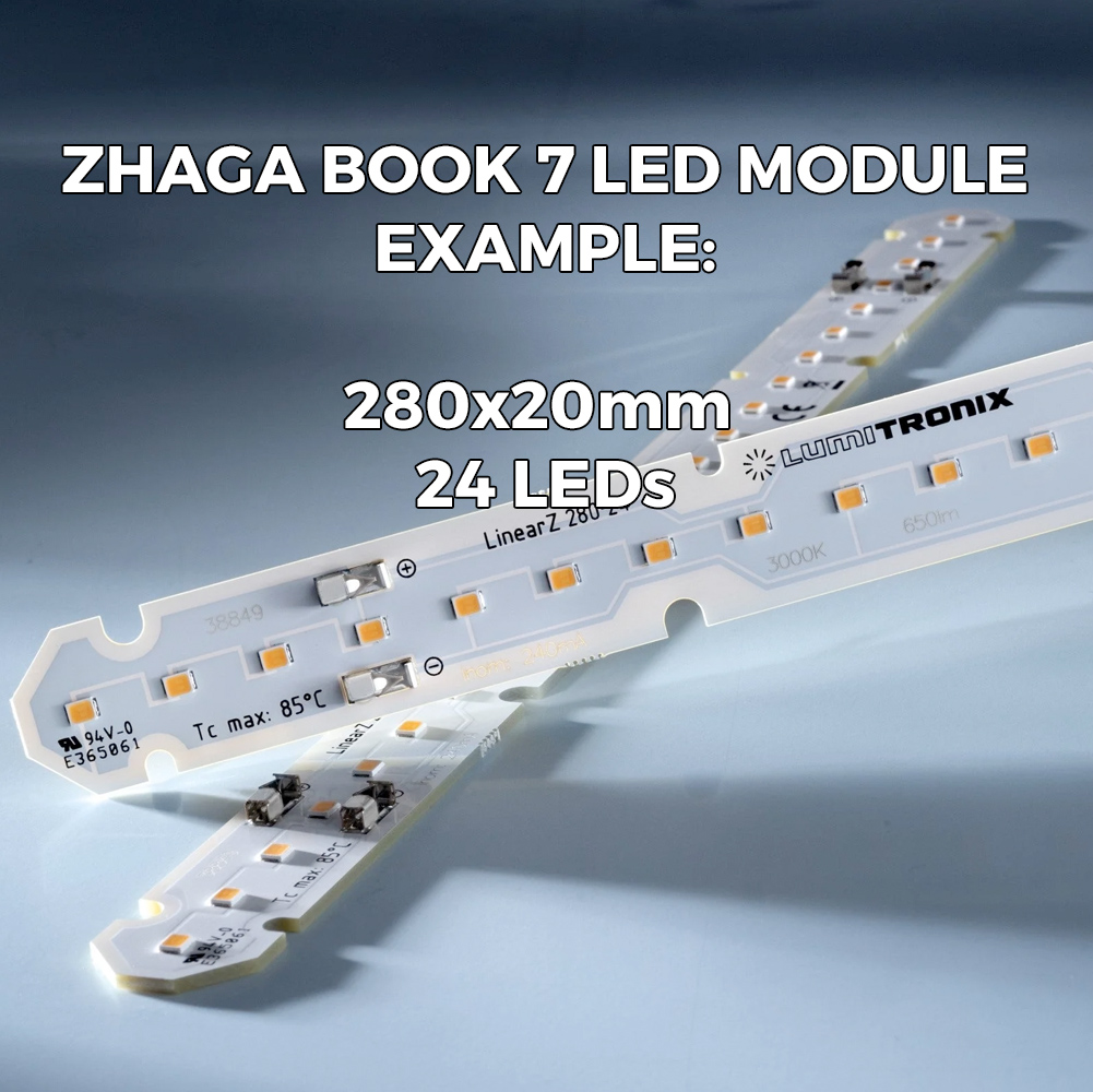 Banda Zhaga Book 7 cu LED-uri Nichia/Cree/Samsung/Seoul, pe comanda, fabricata în Germania, CRI70-99 1800-7200K, 175-1400mA 