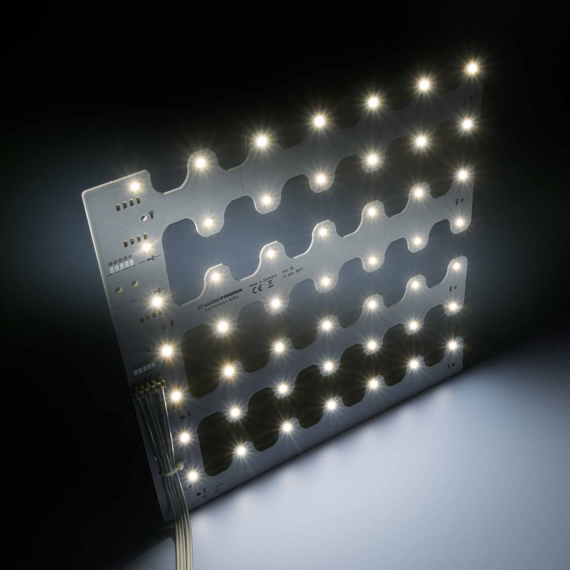 BackMatrix-49-3080 Nichia LED Module RGBW 4000K 4300lm 196 LEDs 24V 58W 120° 28x28cm (54000 lm/sqm) - view 2