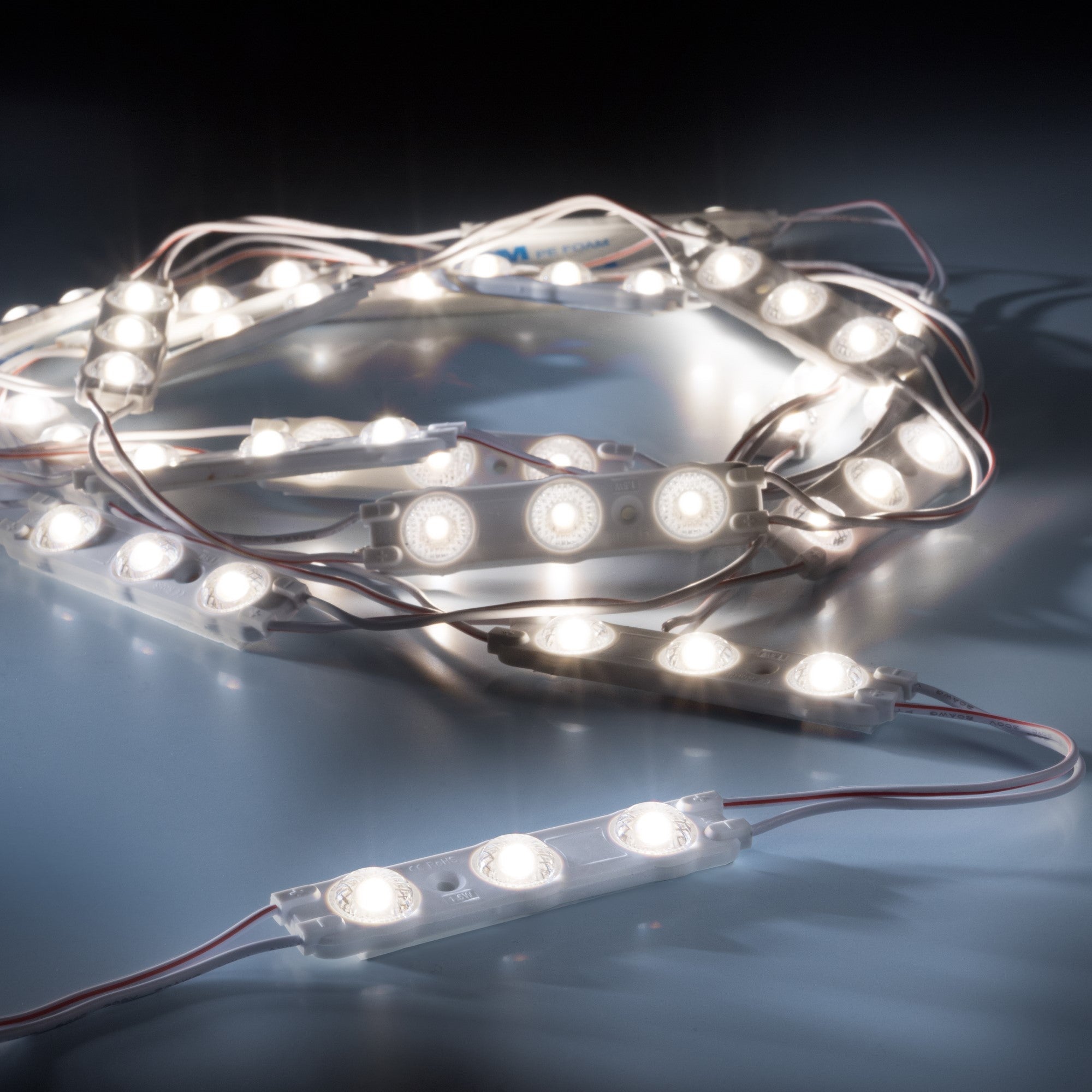 leds.de Module LED impermeabile cu LED-uri 3 LED-uri 12V IP67 20 bucăți 3000K