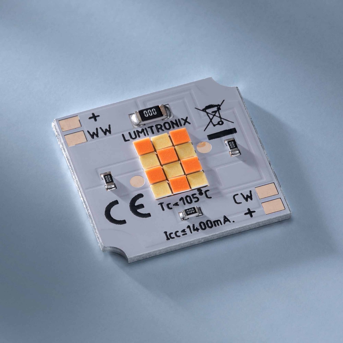 SmartArray-Q12-TW Modul LED Nichia CSP configurabil cu 2 canale, TW Dynasolis 12 LED-uri 19x19mm fabricat în Germania (până la 1350lm)