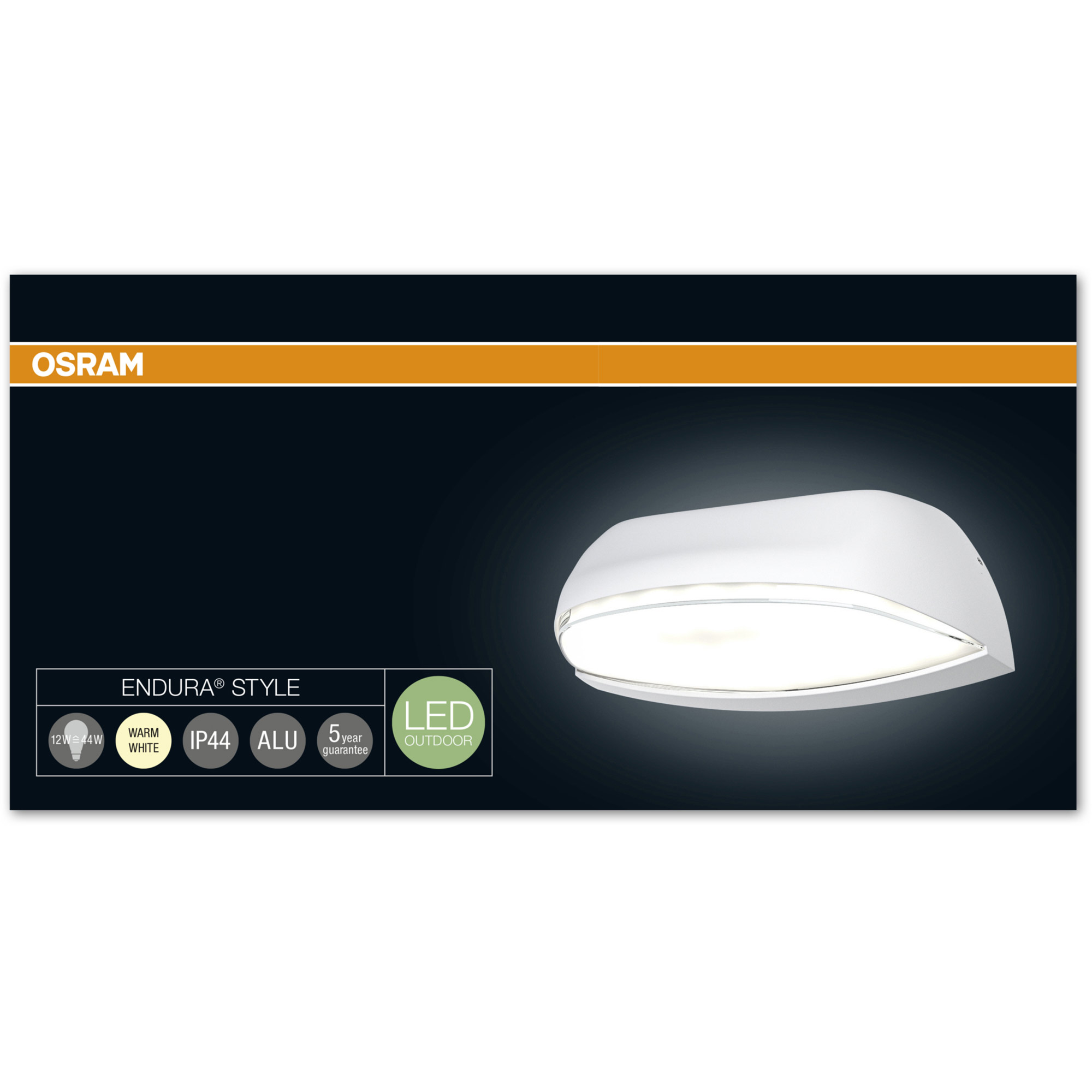 Lampa LED de perete OSRAM Endura Style Wide Gri Inchis 3000K 12W 530lm