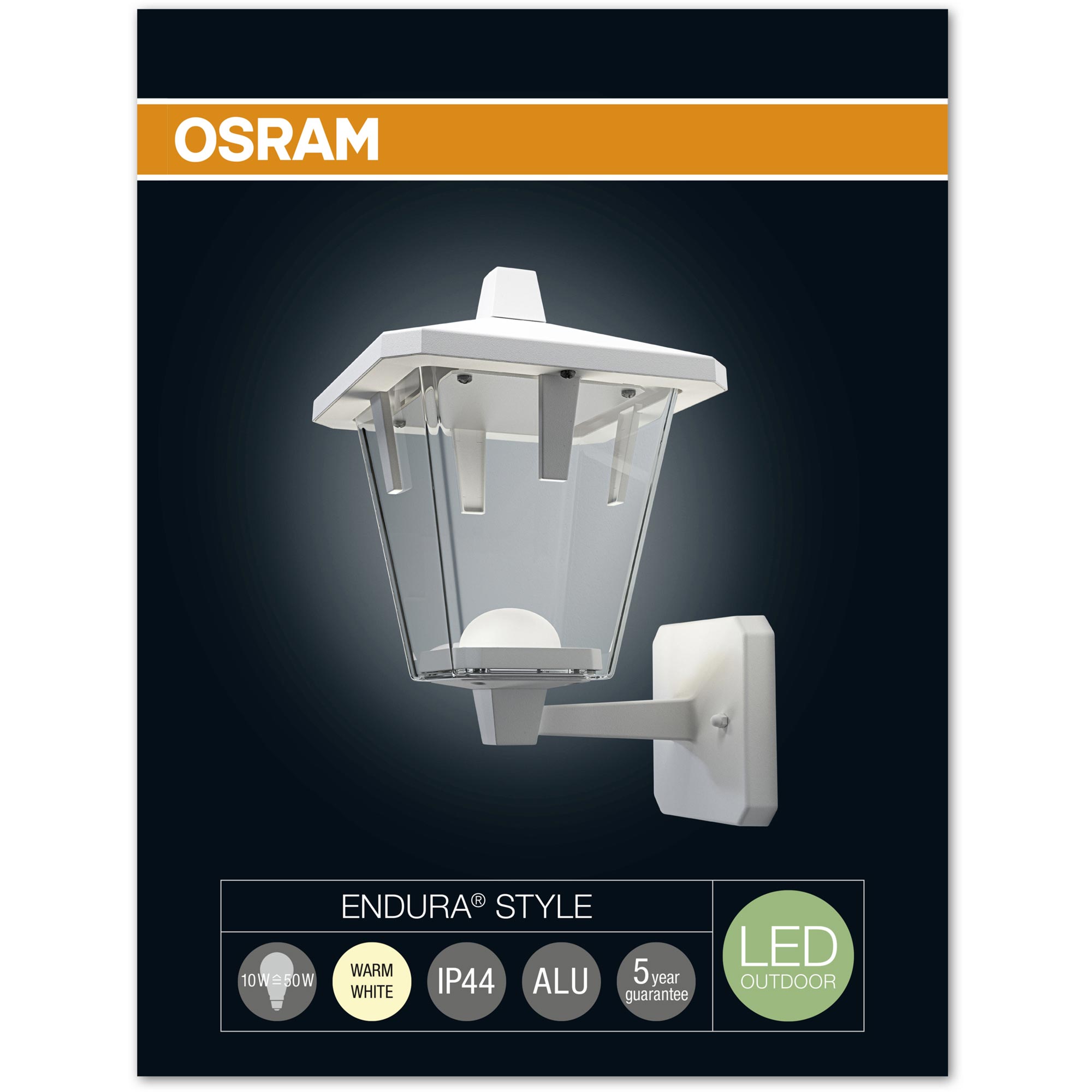Lampa LED de perete OSRAM Endura Style Lantern Classic Up Alb 3000K 10W 640lm
