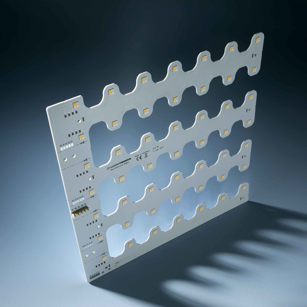 BackMatrix-49-RGBW Modul LED Nichia configurabil cu 4 canale, RGBW 196 LED-uri 28x28cm fabricat în Germania 24V