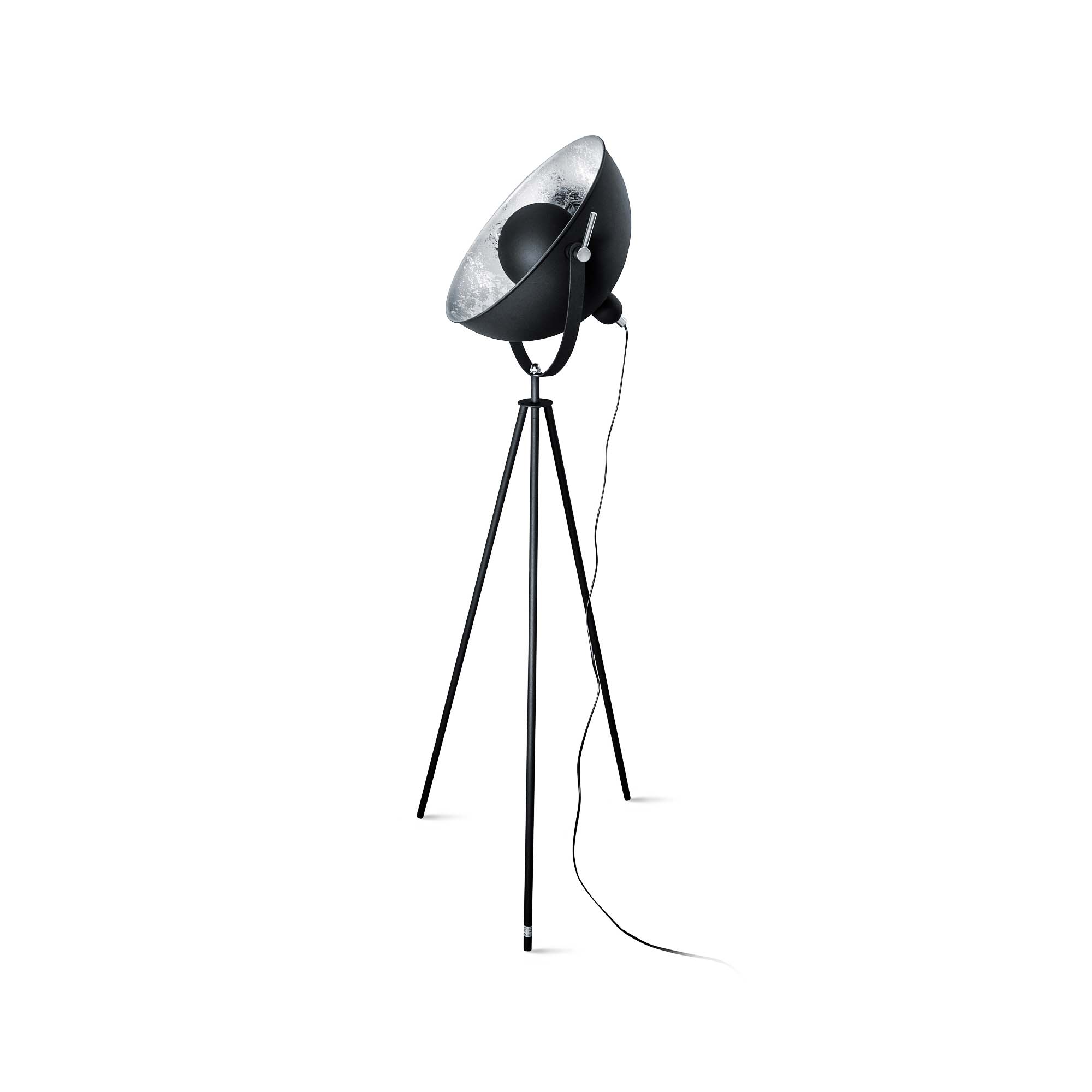 Lampa de podea Lumego Acamar Tripod Floor Lamp, E27, negru-argintiu