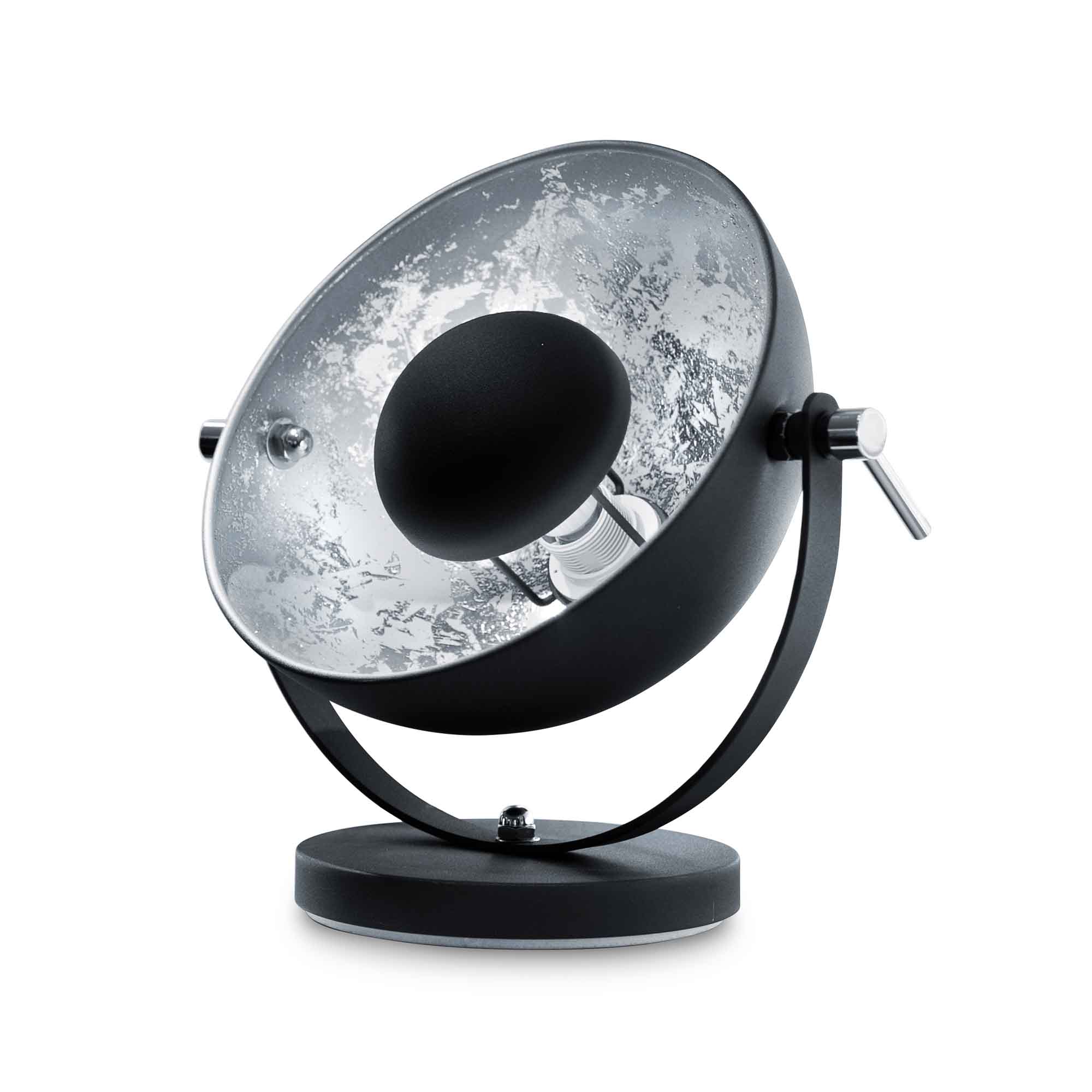 Lampa de masa Lumego Acamar Table Lamp, E27, negru-argintiu