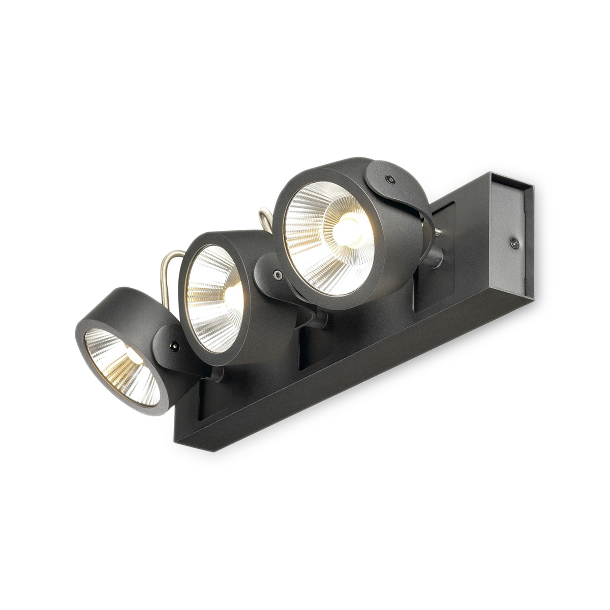 Lampa LED Spot de perete sau tavan SLV Kalu 3 luminii 24° corp negru 3000lm 47W