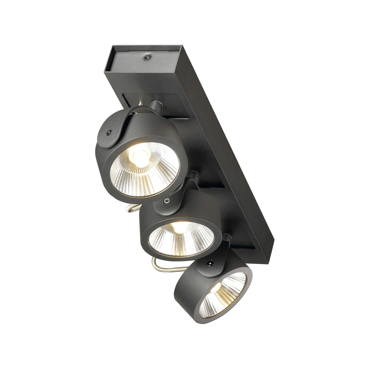 Lampa LED Spot de perete sau tavan SLV Kalu 3 luminii 24° corp negru 3000lm 47W