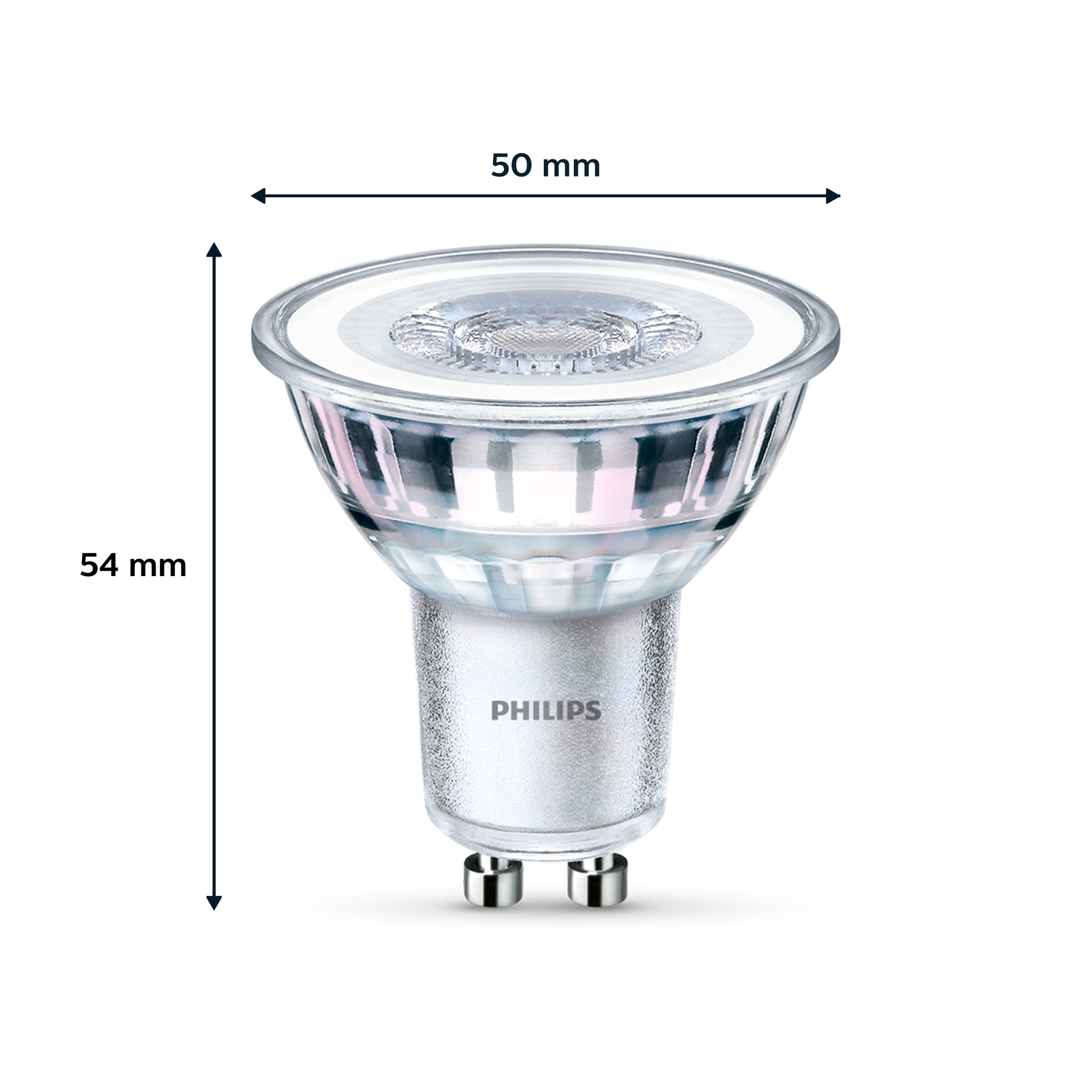 Pachet dublu de Philips LED Spot LED 4.6-50W GU10 840 36° 390lm 4000K