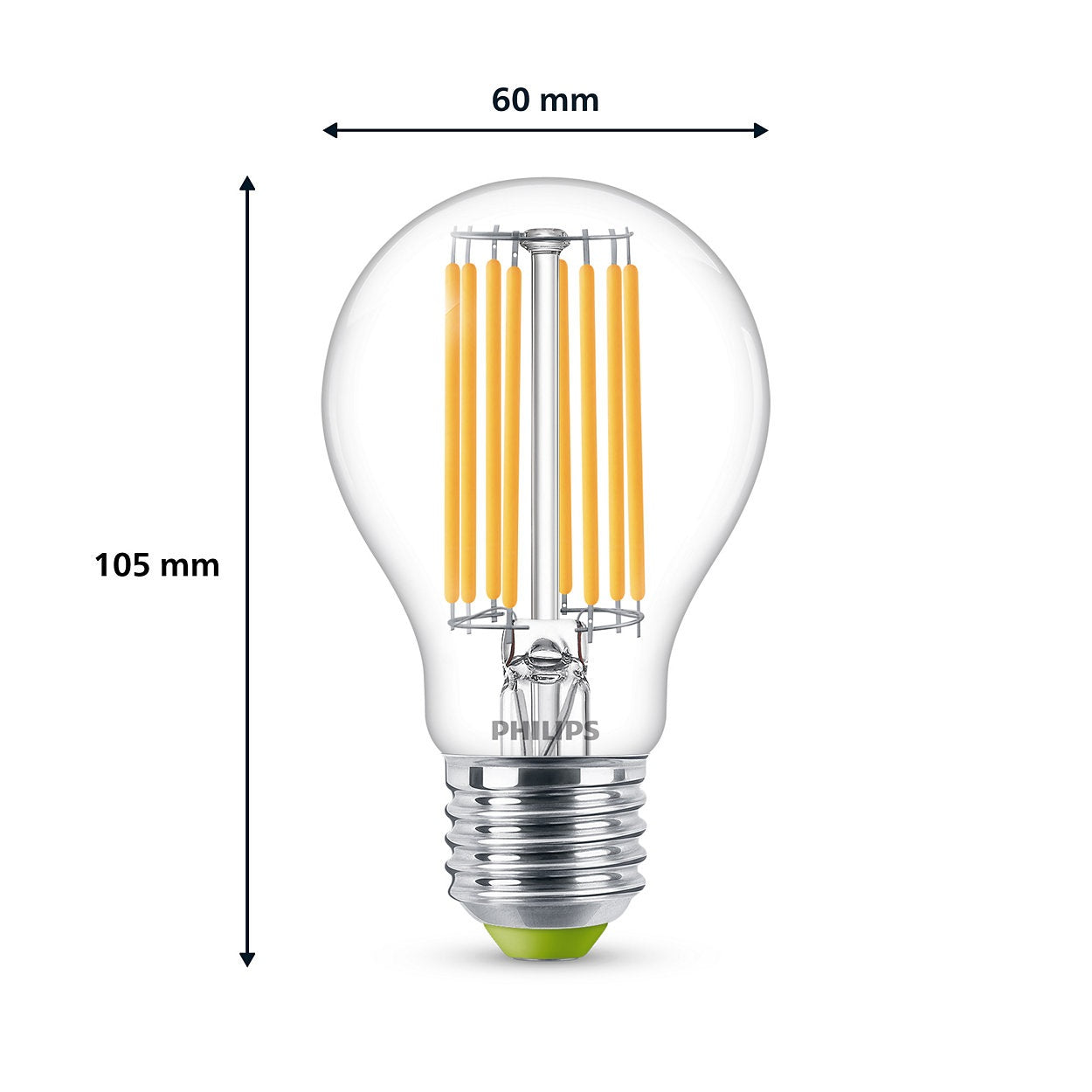 Philips Classic Filament LED cu filament clasic 4-60W E27 830 A-Class clar 3000K 840lm