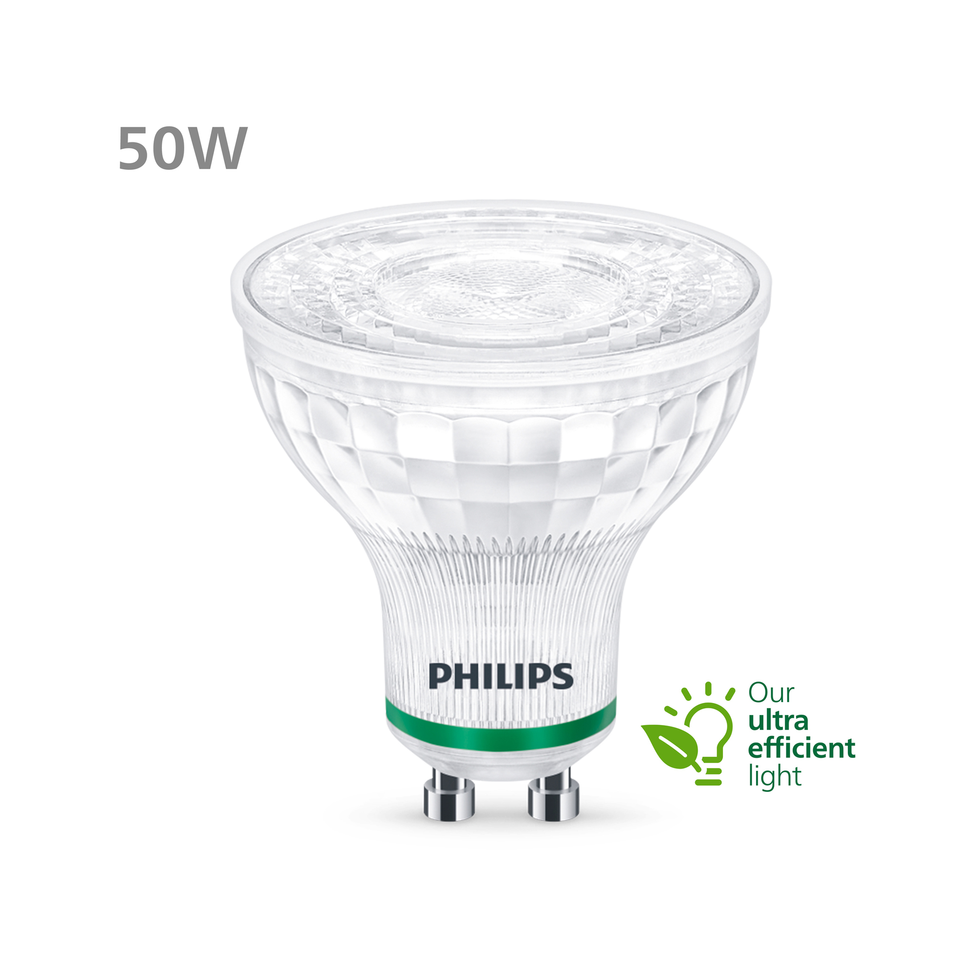 Philips LED Spot 2.4-50W GU10 830 Clasa B 36° 380lm 3000K