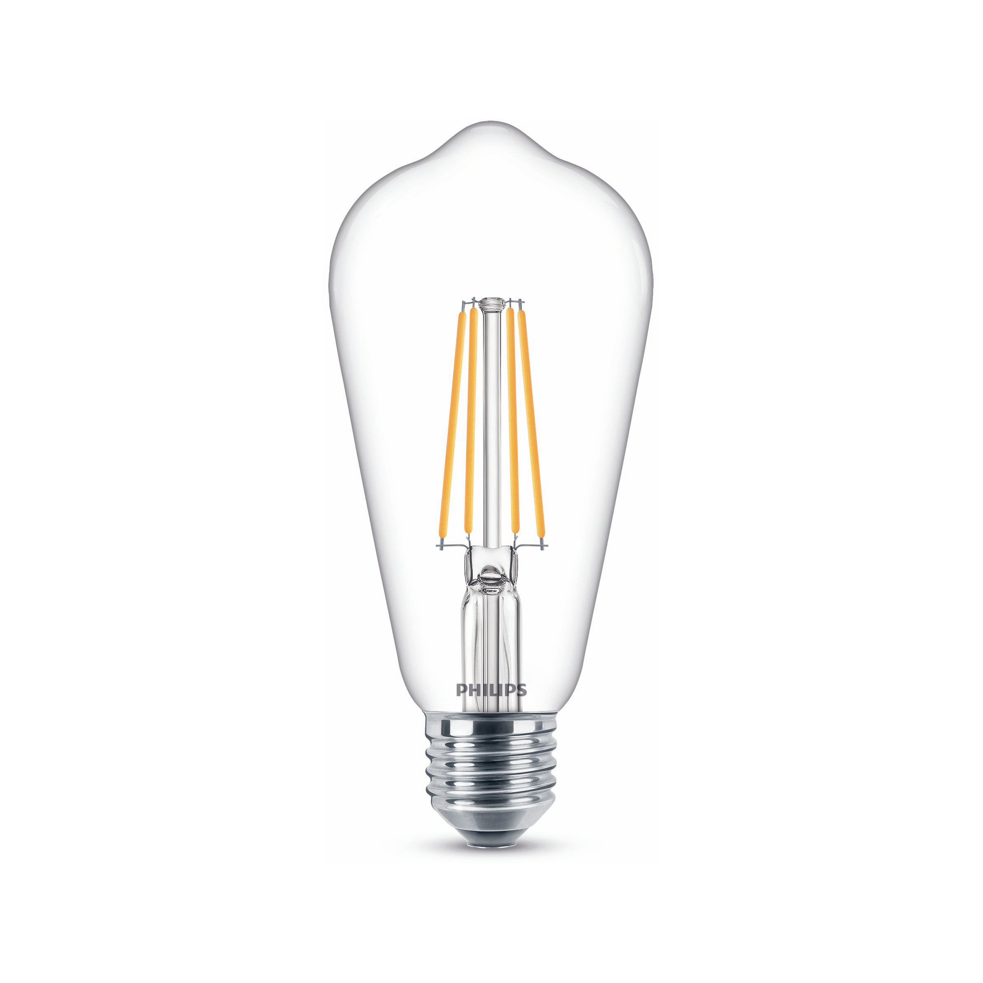 Bec cu LED cu filament Philips Edison 7-60W E27 827 clar 806lm 2700K