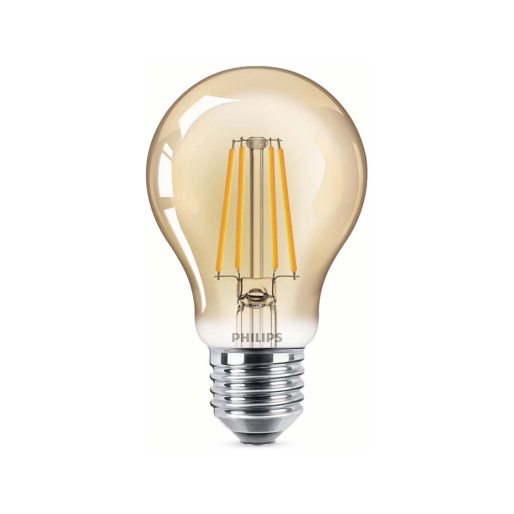 Bec cu LED cu filament de epocă Philips Vintage Gold 4-35W E27 825 clar 400lm 2500K
