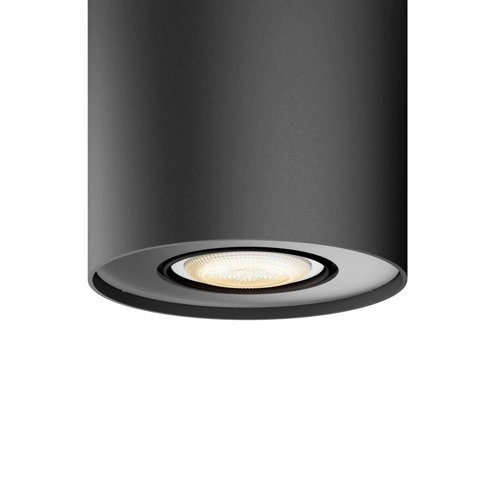 Lampa LED de tavan PHILIPS Wifi Pillar LED 1 Spot Negru 2200-6500K 5.5W 350lm