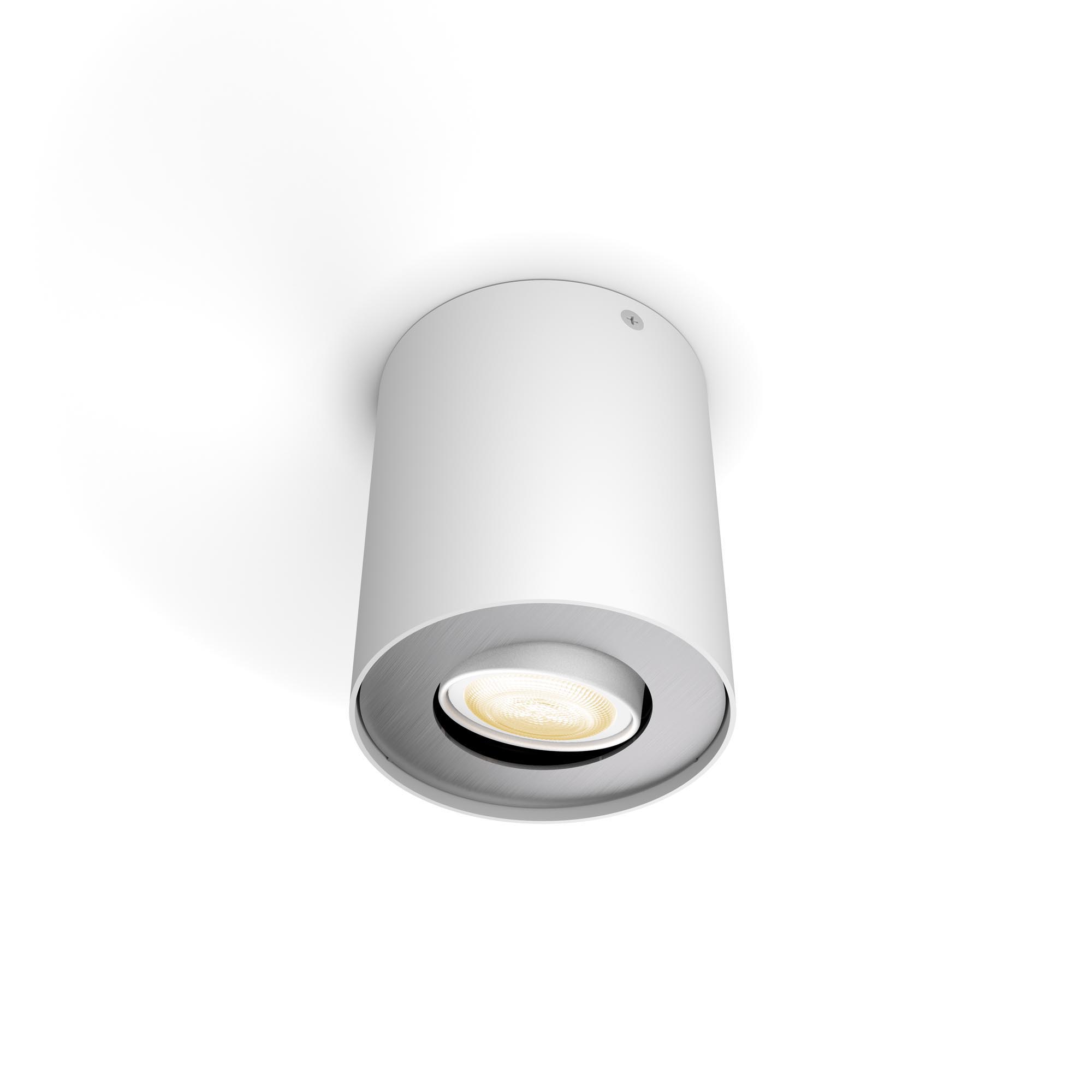 Lampa LED de tavan PHILIPS Wifi Pillar LED 1 Spot Alb 2200-6500K 5.5W 350lm