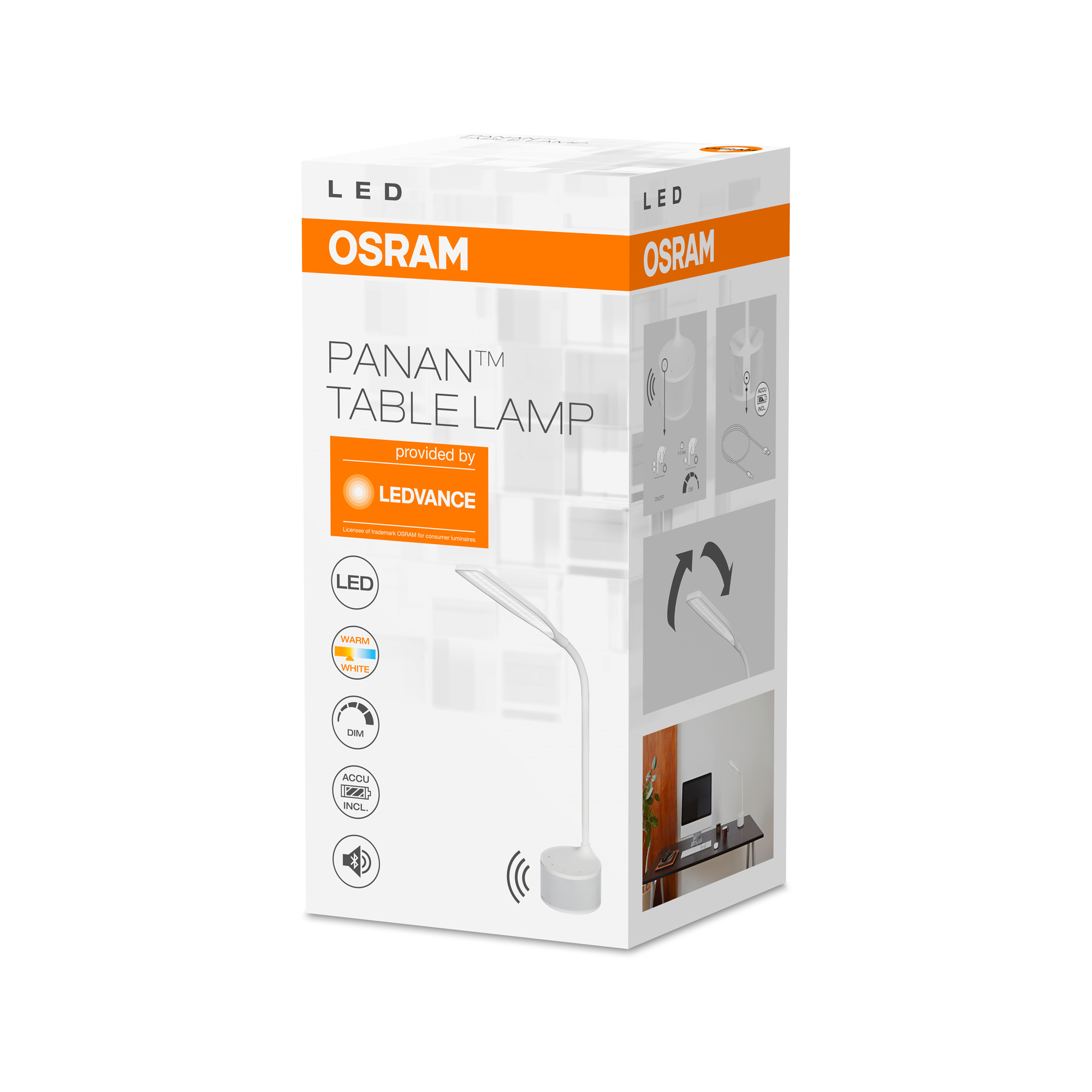 Lampa LED Osram PANAN Speaker alb 160lm 3000K CRI80