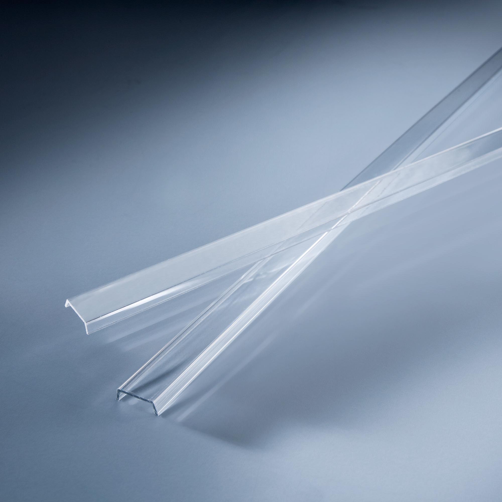 Geam de Plastic Transparent lungime 1009mm pentru profilele Aluflex de 102cm ce folosesc capace la capate