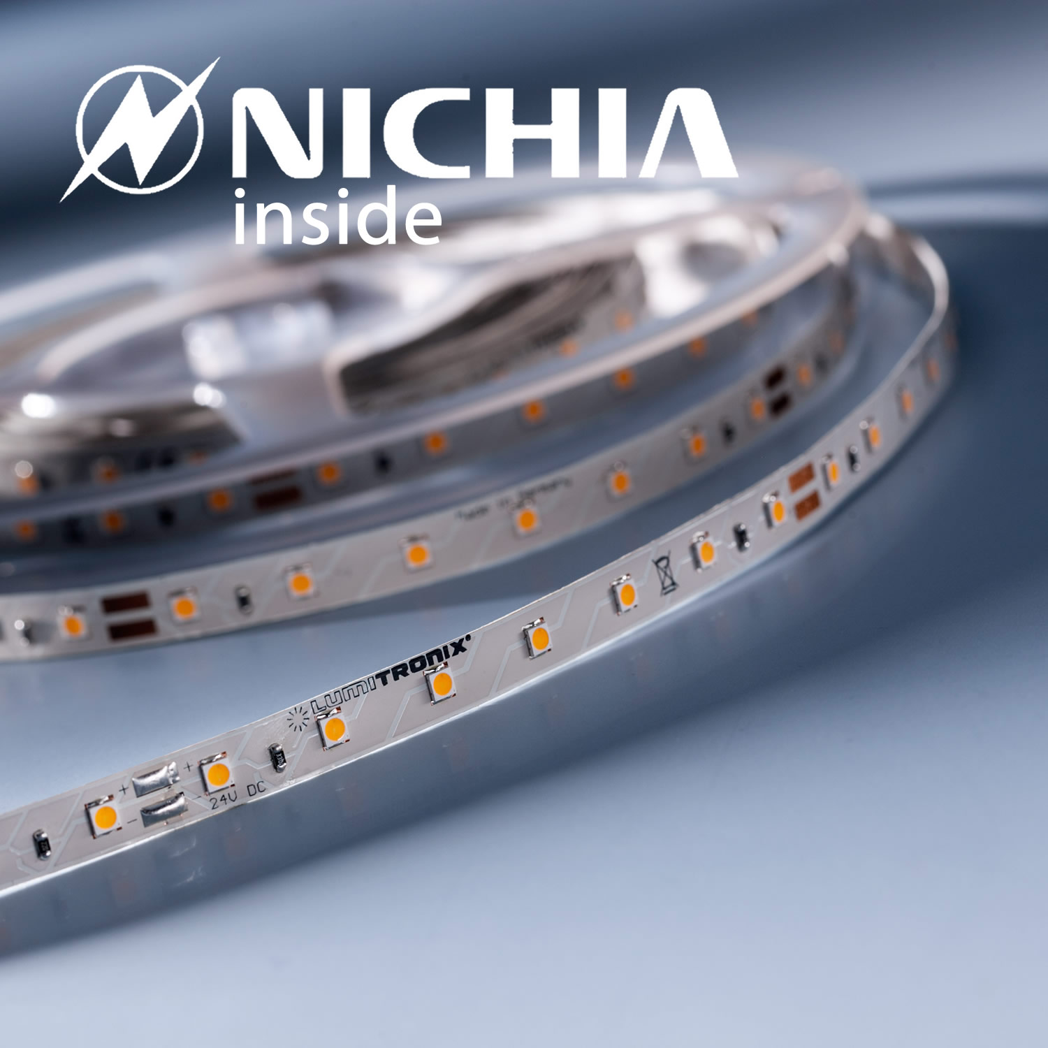 Banda LED LumiFlex2080 Nichia LED Strip alb pur 4000K 1328lm 24V 70 LED-uri/m preț pentru 50cm (1328lm/m 9.6W/m)