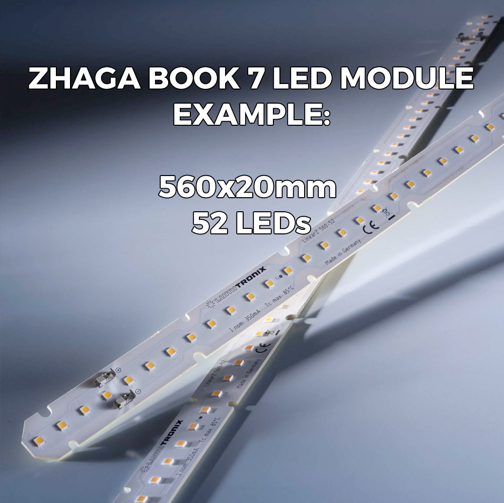 Banda Zhaga Book 7 cu LED-uri Nichia/Cree/Samsung/Seoul, pe comanda, fabricata în Germania, CRI70-99 1800-7200K, 175-1400mA 