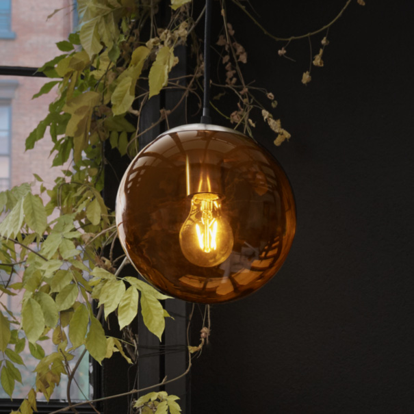 Lampa Pendul pt LED E27 LEDVANCE 1906 BUBBLE G 20 ORANGE