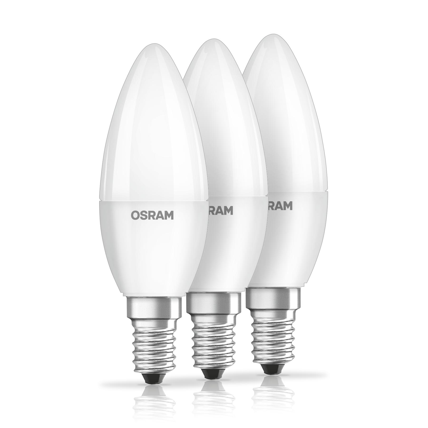 Bec LED Osram LED BASE CLB40 53W 827 FR E14 3er-Pack 2700K 470lm