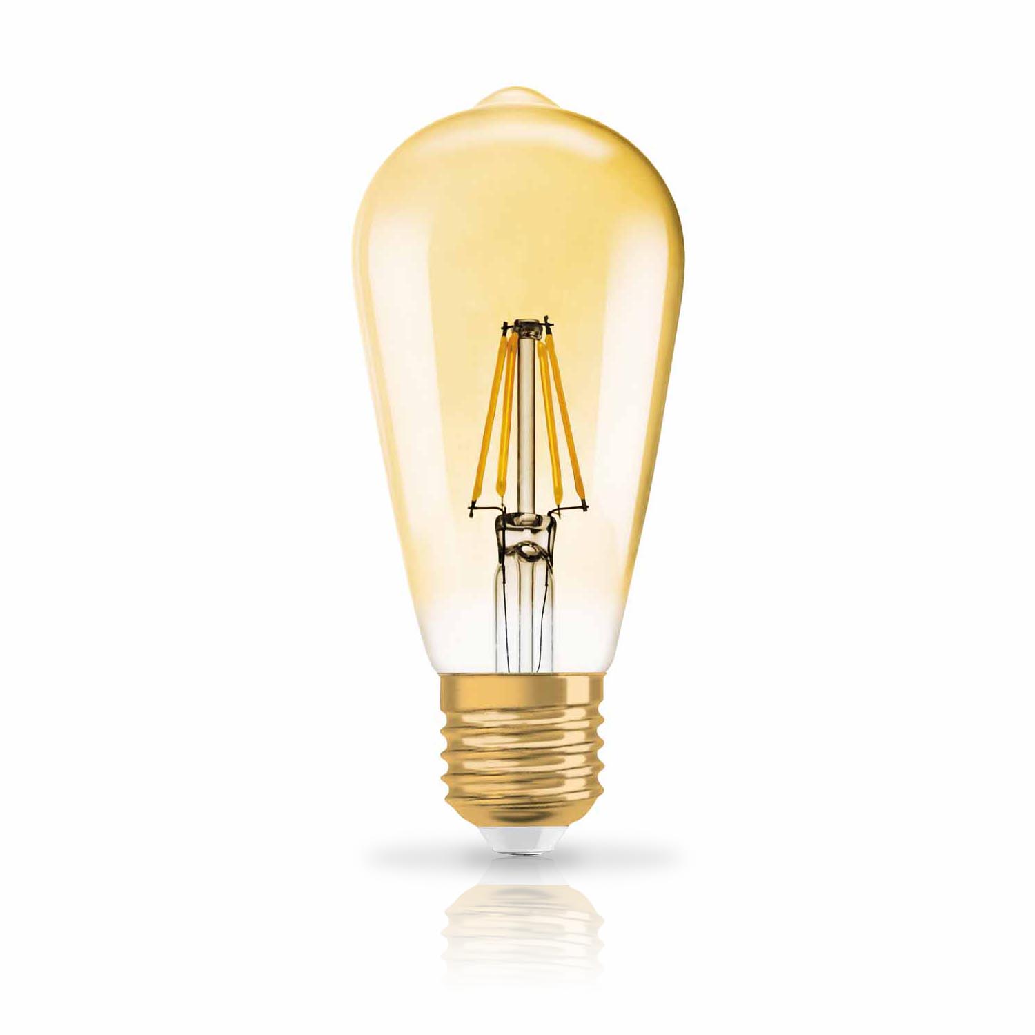 Bec LED Osram LED VINTAGE 1906 EDISON GOLD 21 28W 824 E27 2400K 200lm