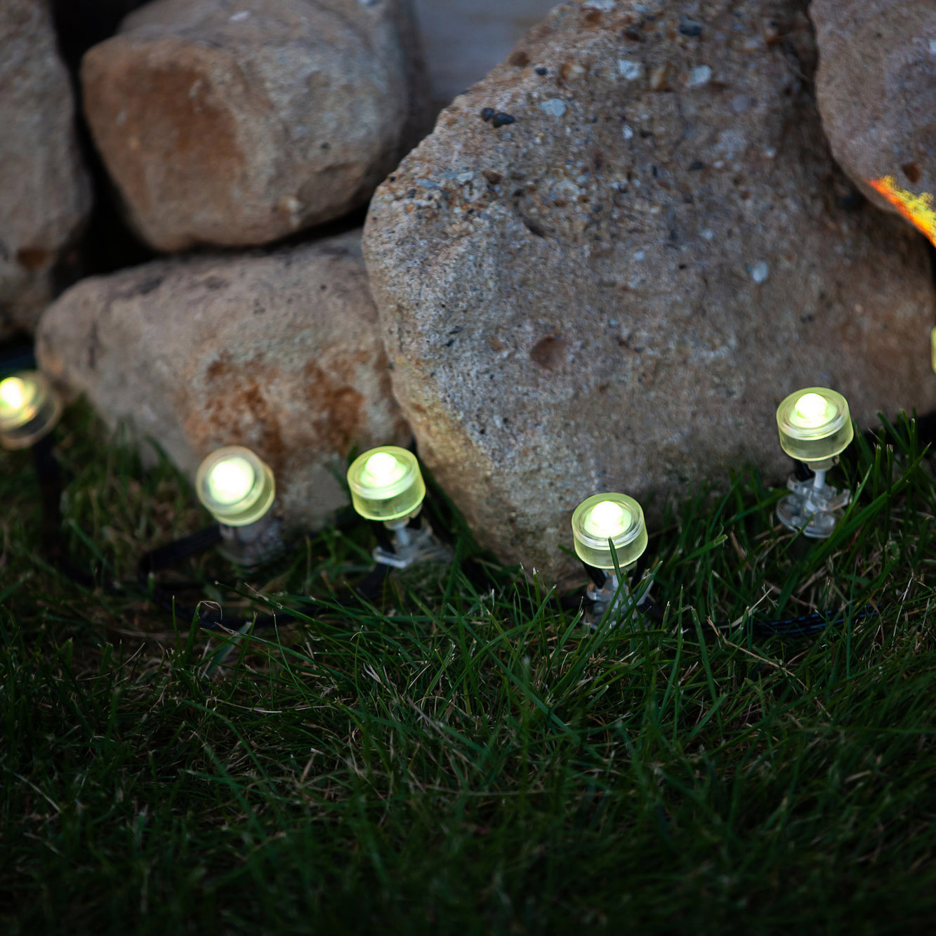 Lumini de grădină cu LED-uri LEDVANCE SMART+ WiFi RGB LED Extension Garden Dot 3 bucăți IP65 argintiu 110lm