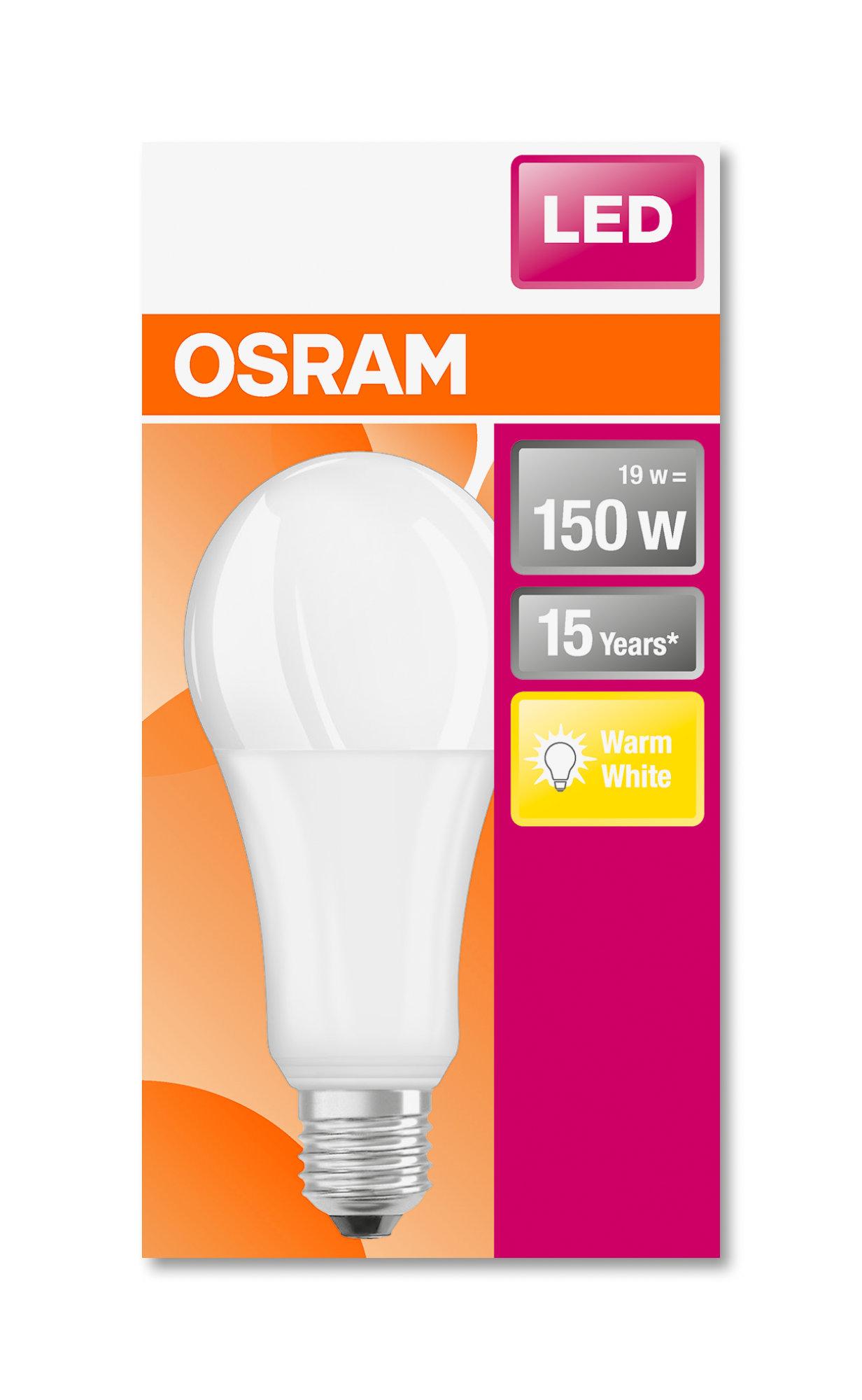 Bec Osram LED STAR CLA150 20W 827 mat E27 2452lm 2700K 20W 827 mat 2452lm 2700K
