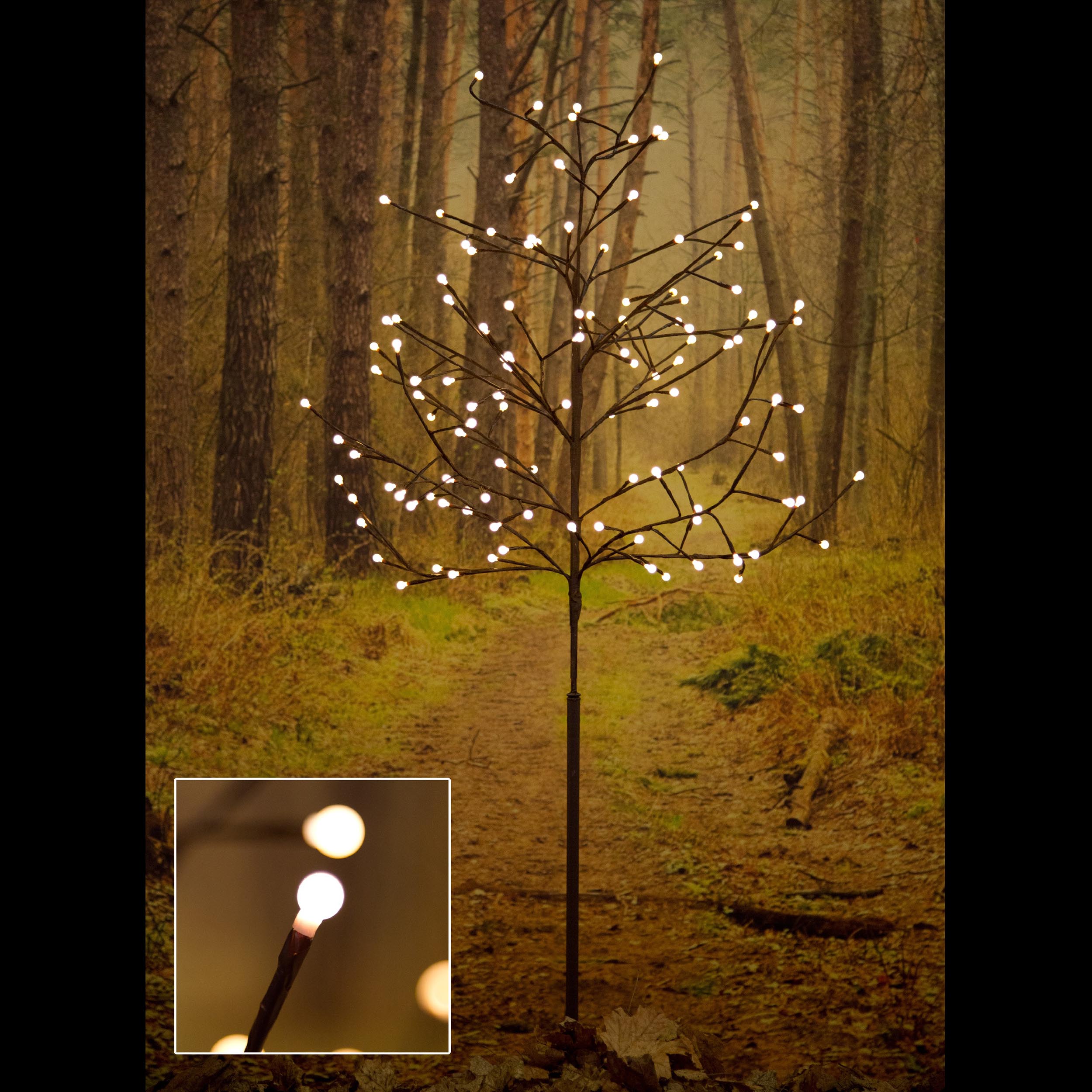 Arbore luminos LED, 250 cm inaltime, 240 LED-uri Alb stralucitoare