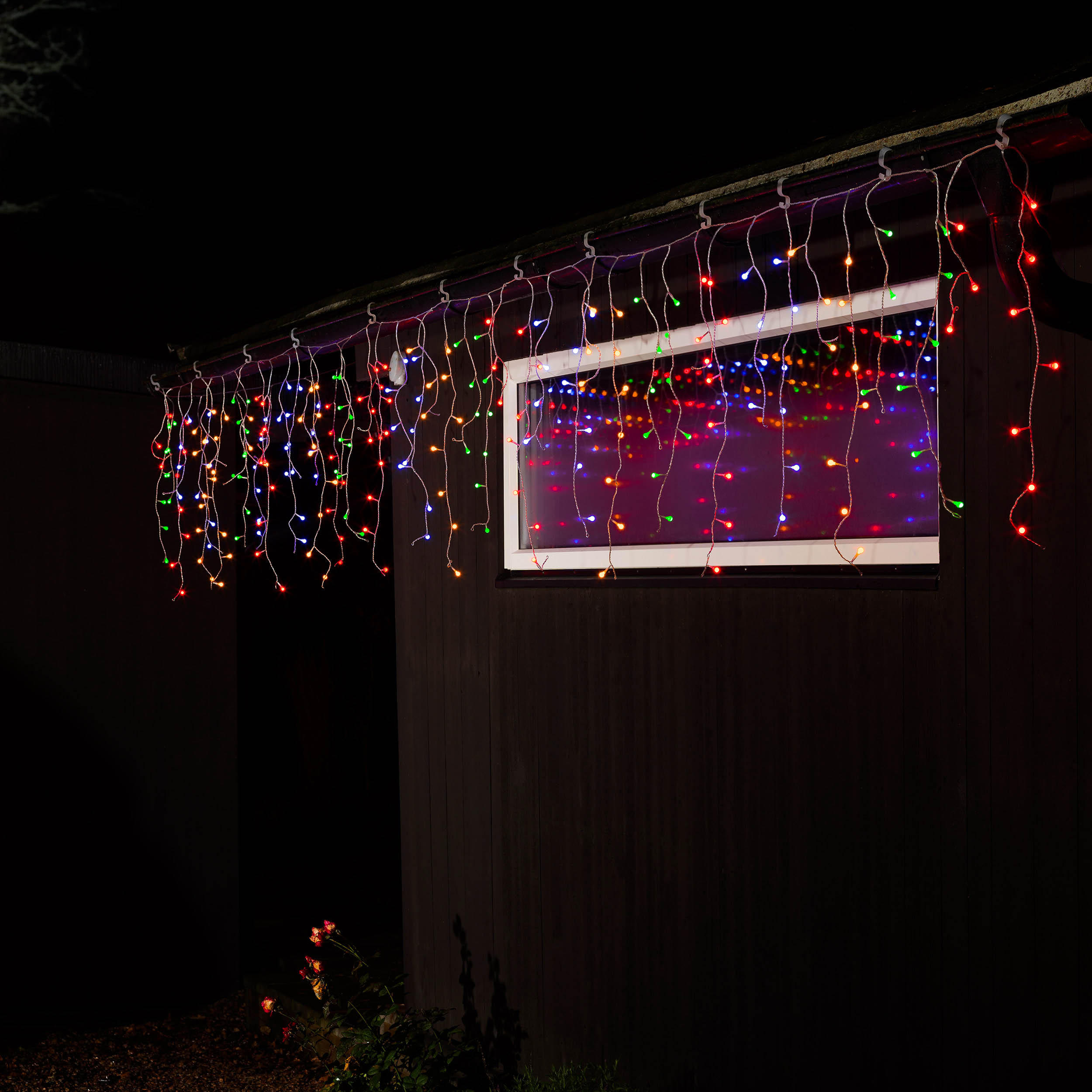 Perdea luminoasa 200 LED-uri Multicolore, 5m lungime, 30-70 cm ramuri