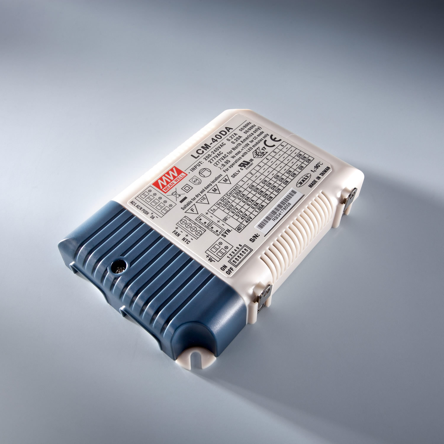 Transformator Driver Profesional de curent constant Mean Well LCM-40DA 230V la 2-100V 350 > 1050mA DALI DIM
