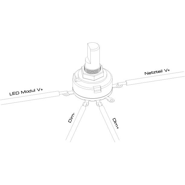 Dimmer Potentiometer 17mm, 100 kOhm, pentru surse Mean Well LPF, NPF, HLG or LCM