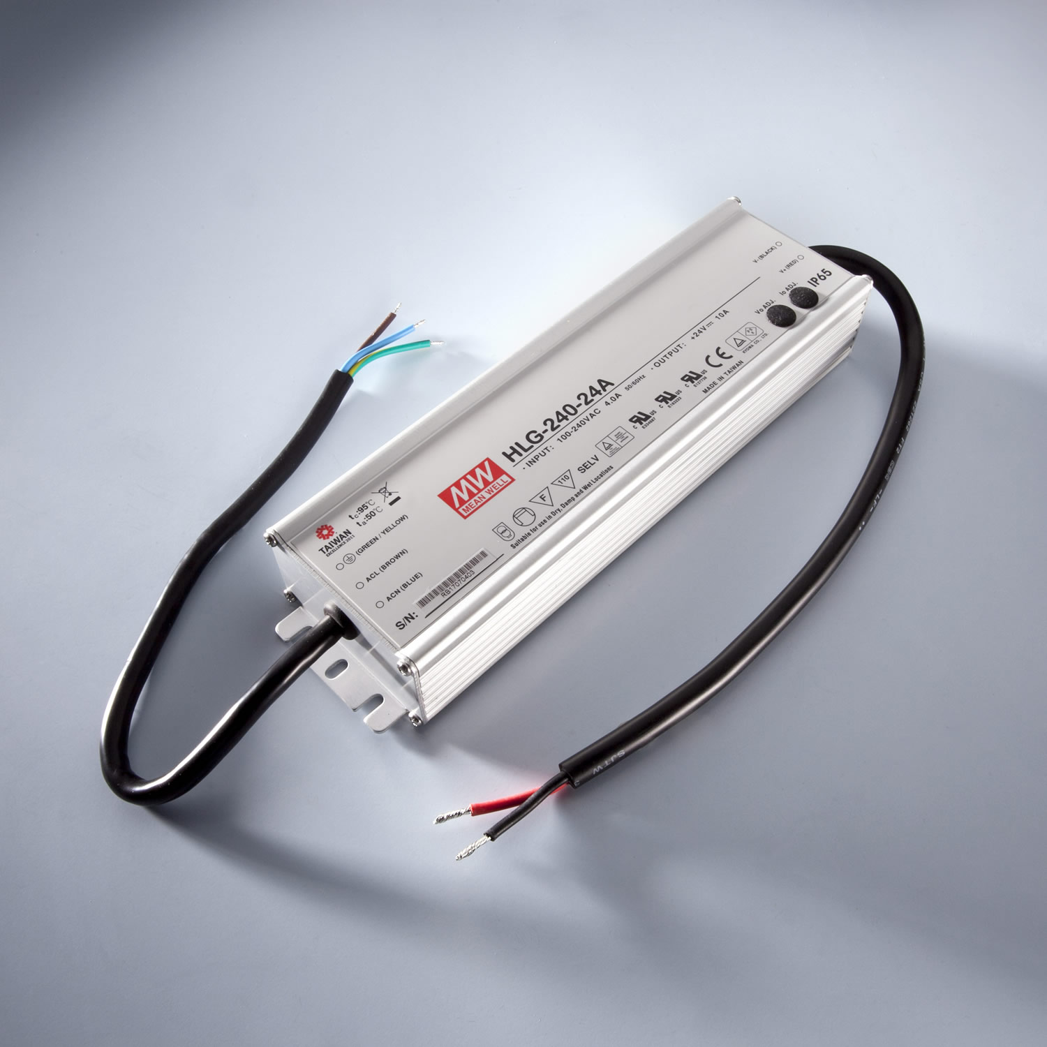 Transformator Sursa Profesionala de tensiune constanta Mean Well HLG-240H-12B IP67 230V la 12V 16A 192W DIM
