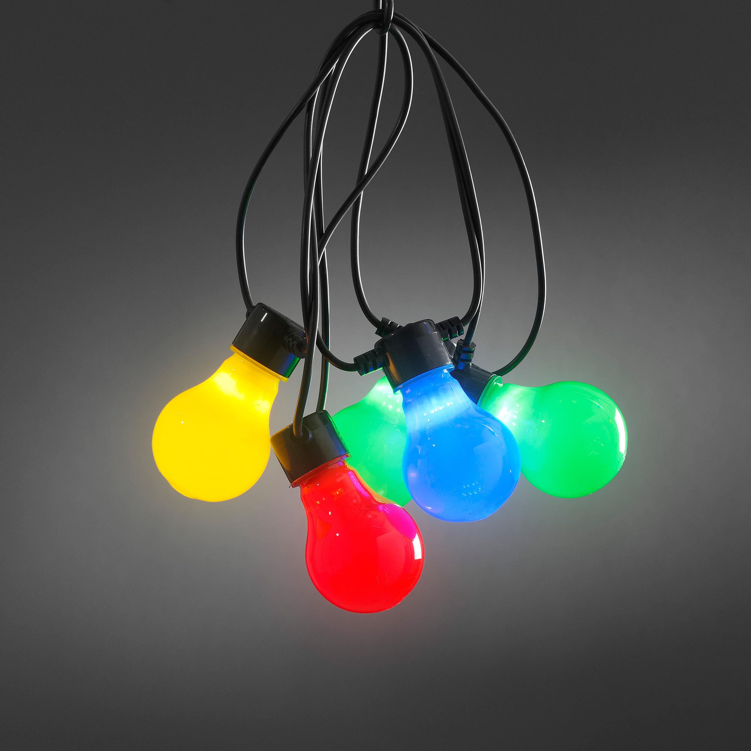 Sirag luminos cu 10 LED-uri in forma de beculet , 4.5m lungime
