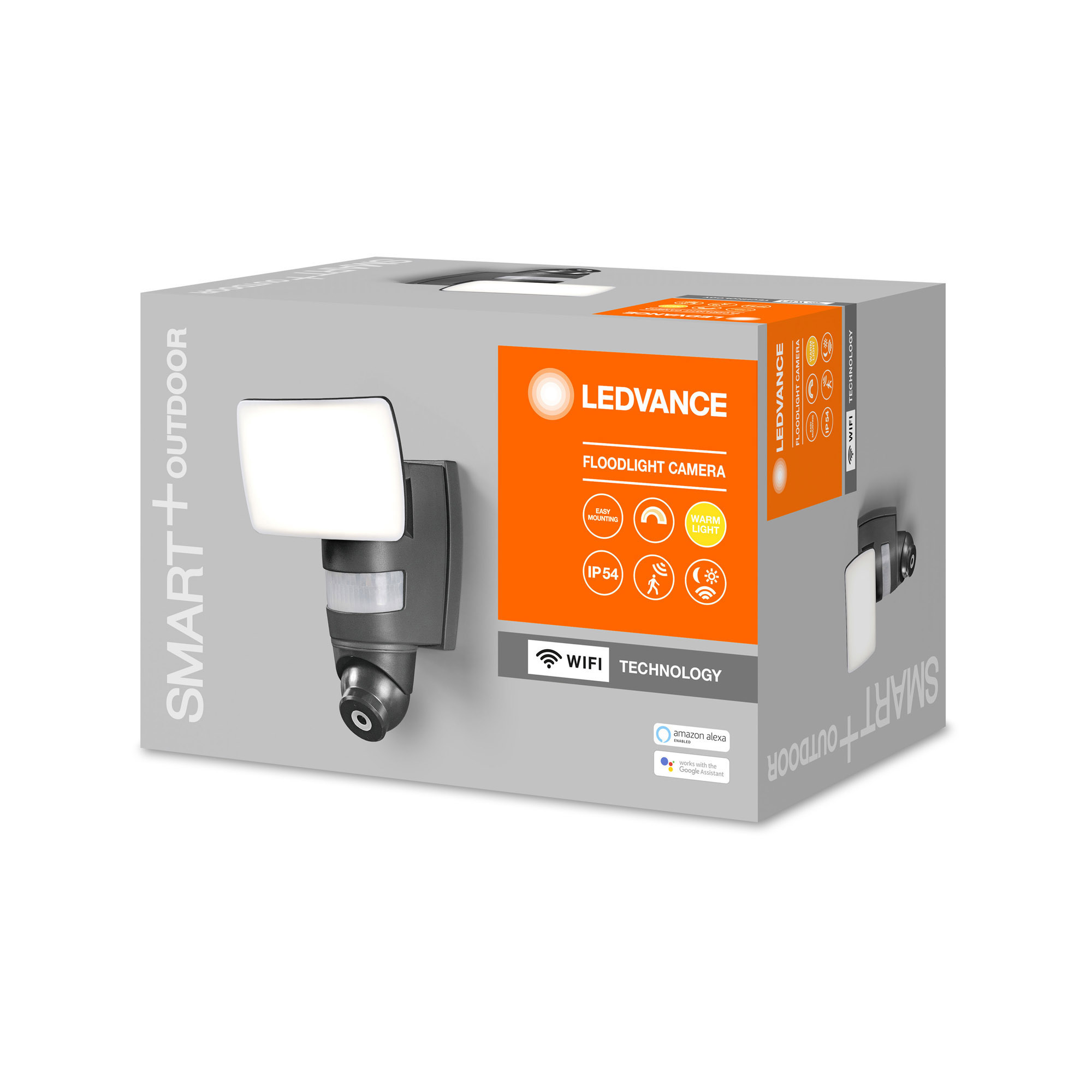 Lampa LED de perete LEDVANCE SMART+ WiFi LED LED Floodlight Camera IP44 antracit 1800lm