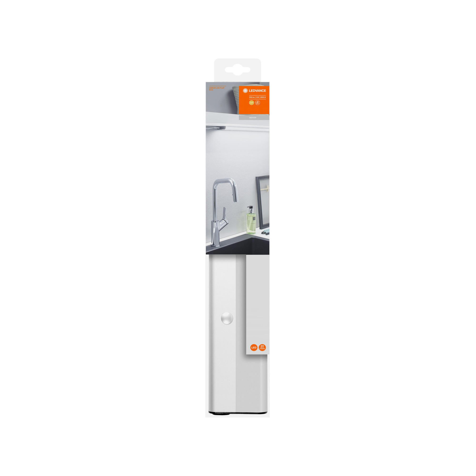 LEDVANCE LED liniar FLAT ECO 3000K alb cald 300lm 3000K