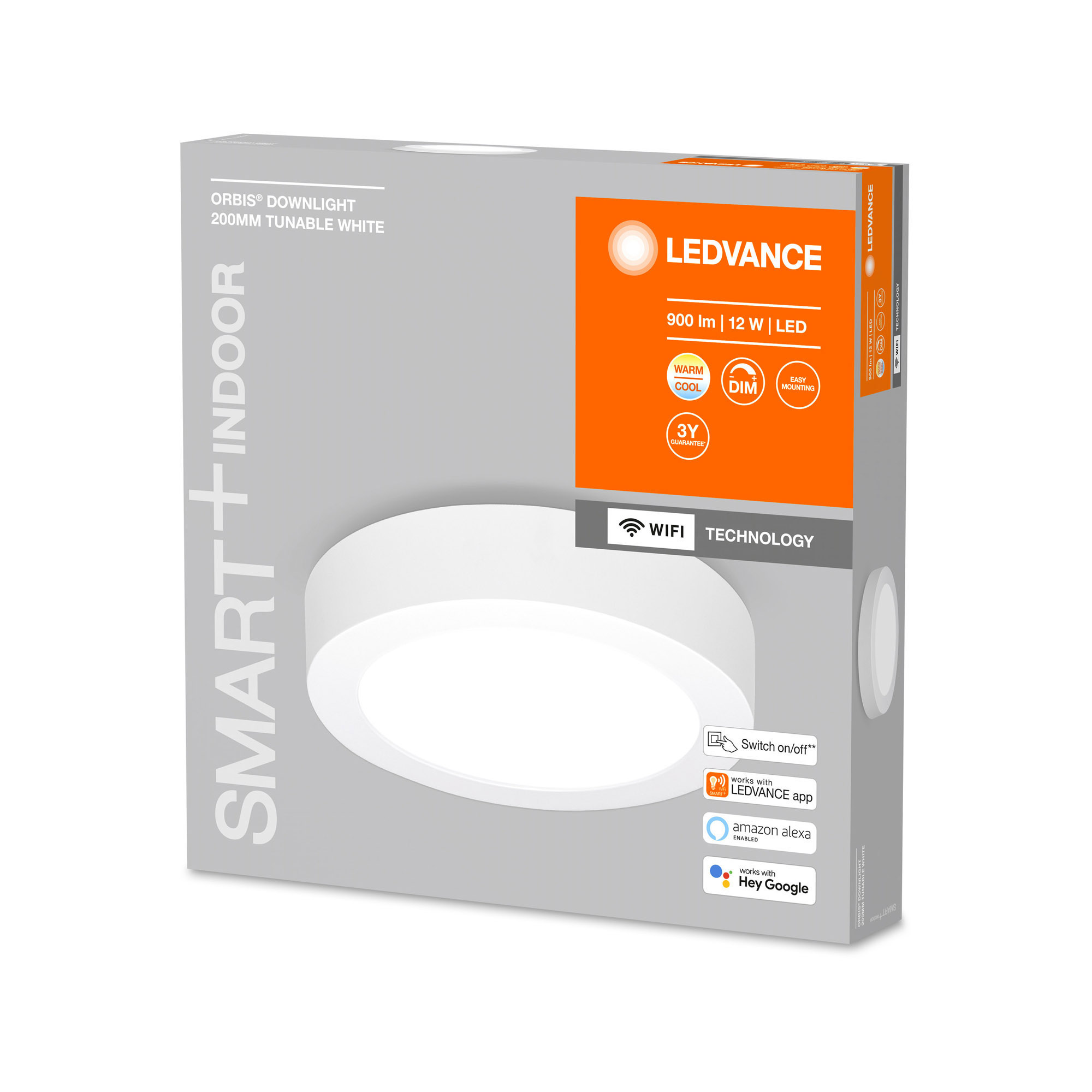 Spot LEDVANCE SMART+ WiFi Alb Reglabil (TW) LED ORBIS Downlight 200mm alb 900lm