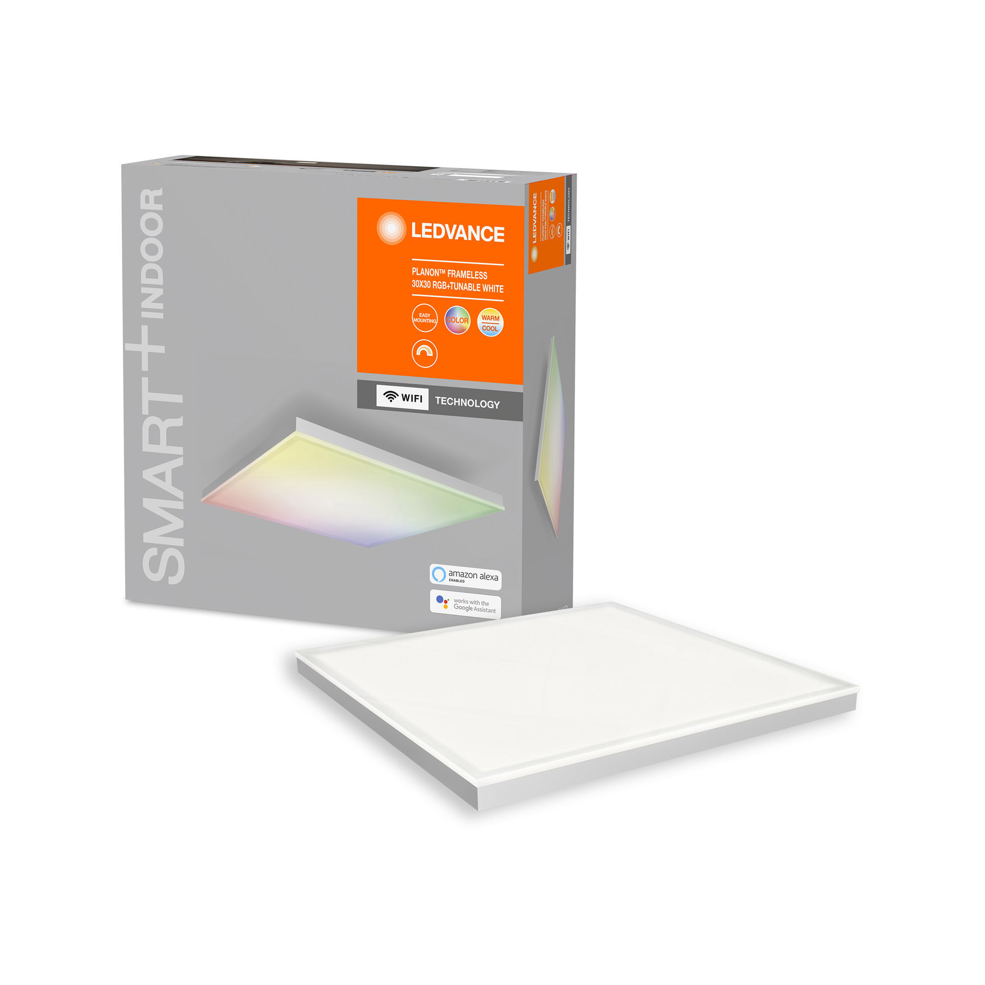 Plafoniera panou LED LEDVANCE SMART+ WiFi RGB RGB Tunable White LED Panel PLANON FRAMELESS 30x30cm 1500lm