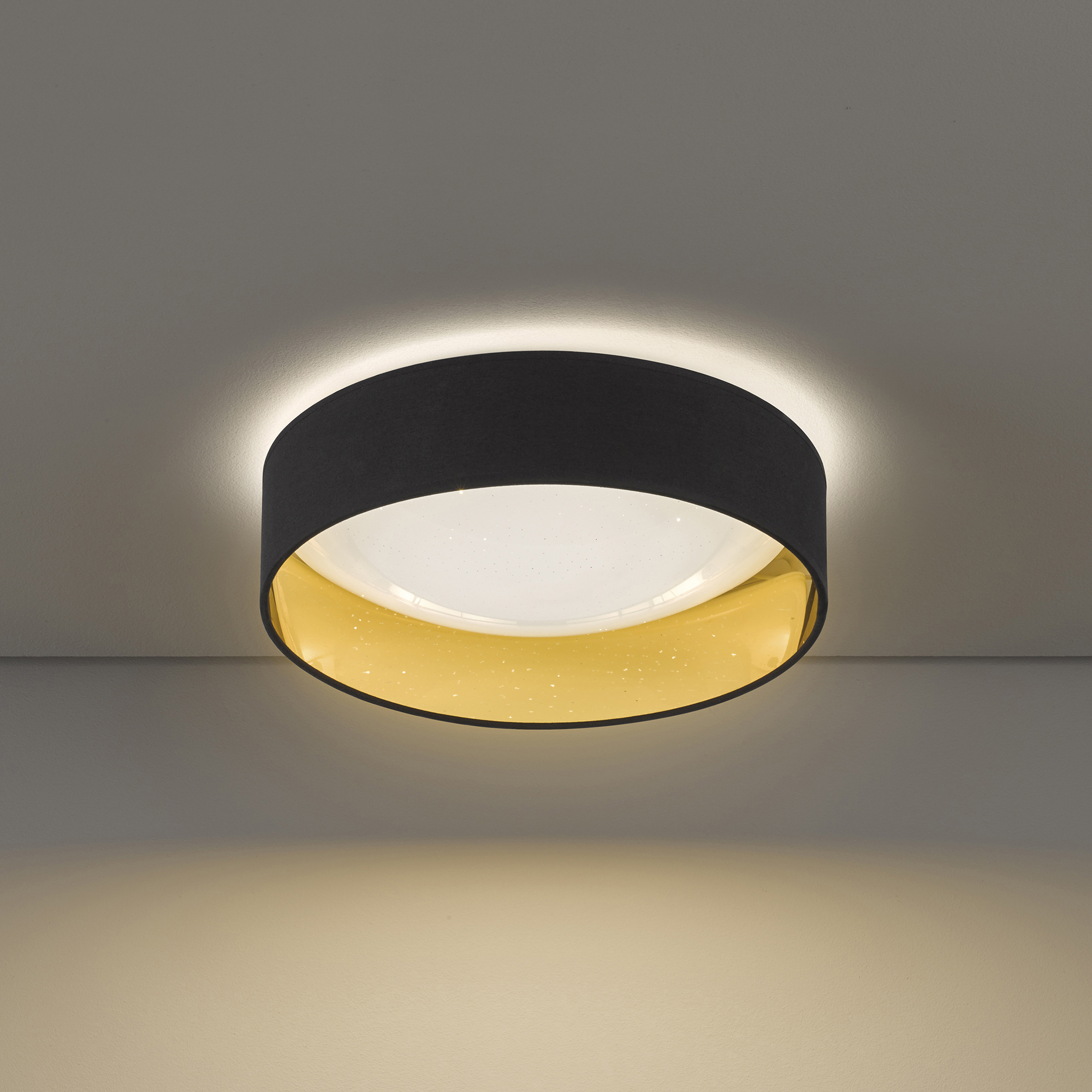 Plafoniera Lampa de Tavan LED Fischer & Honsel negru-auriu 40cm 2200lm 3000K CRI80
