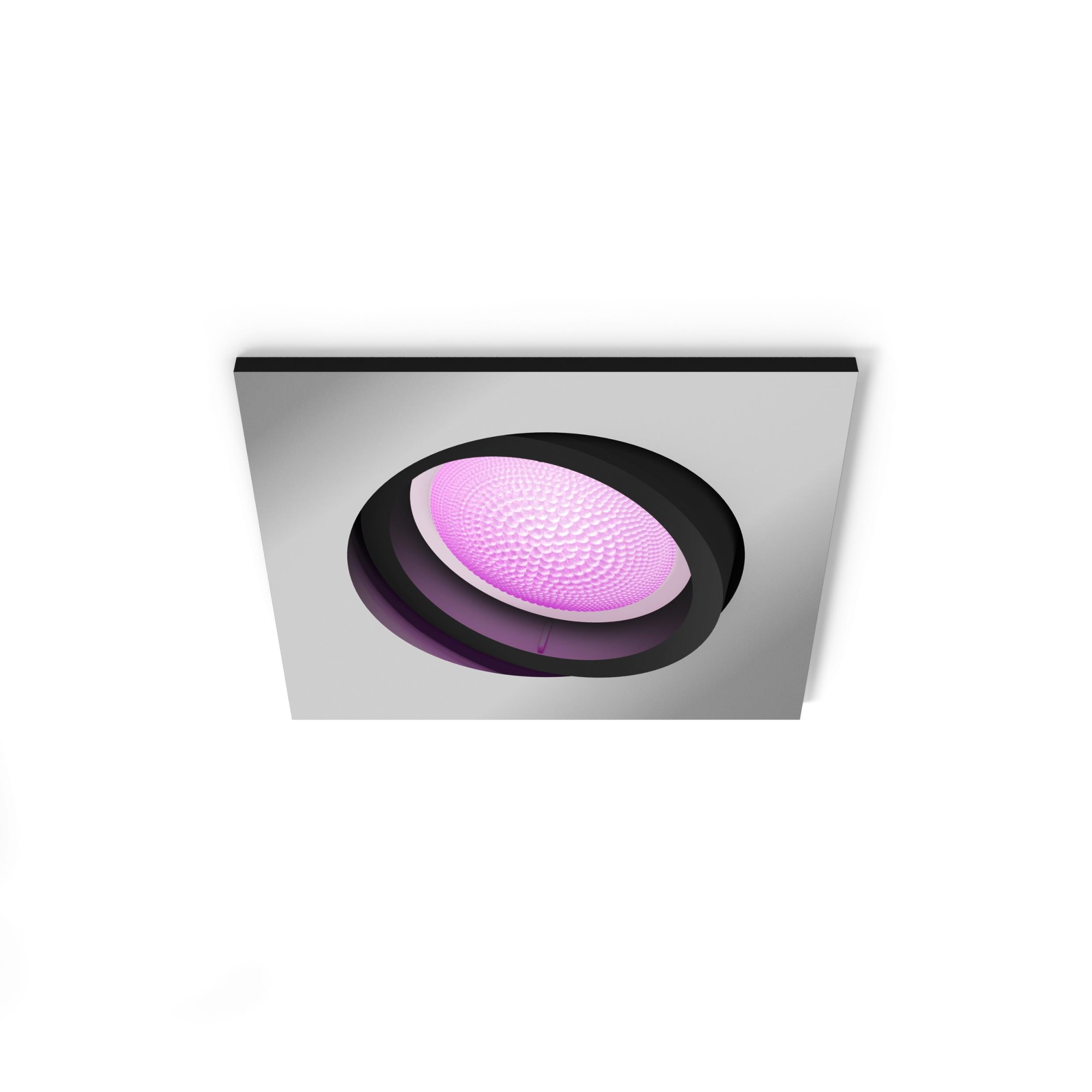Spot incastrat Philips Hue alb and Color Ambiance Centura LED Spot patrat silver 350lm