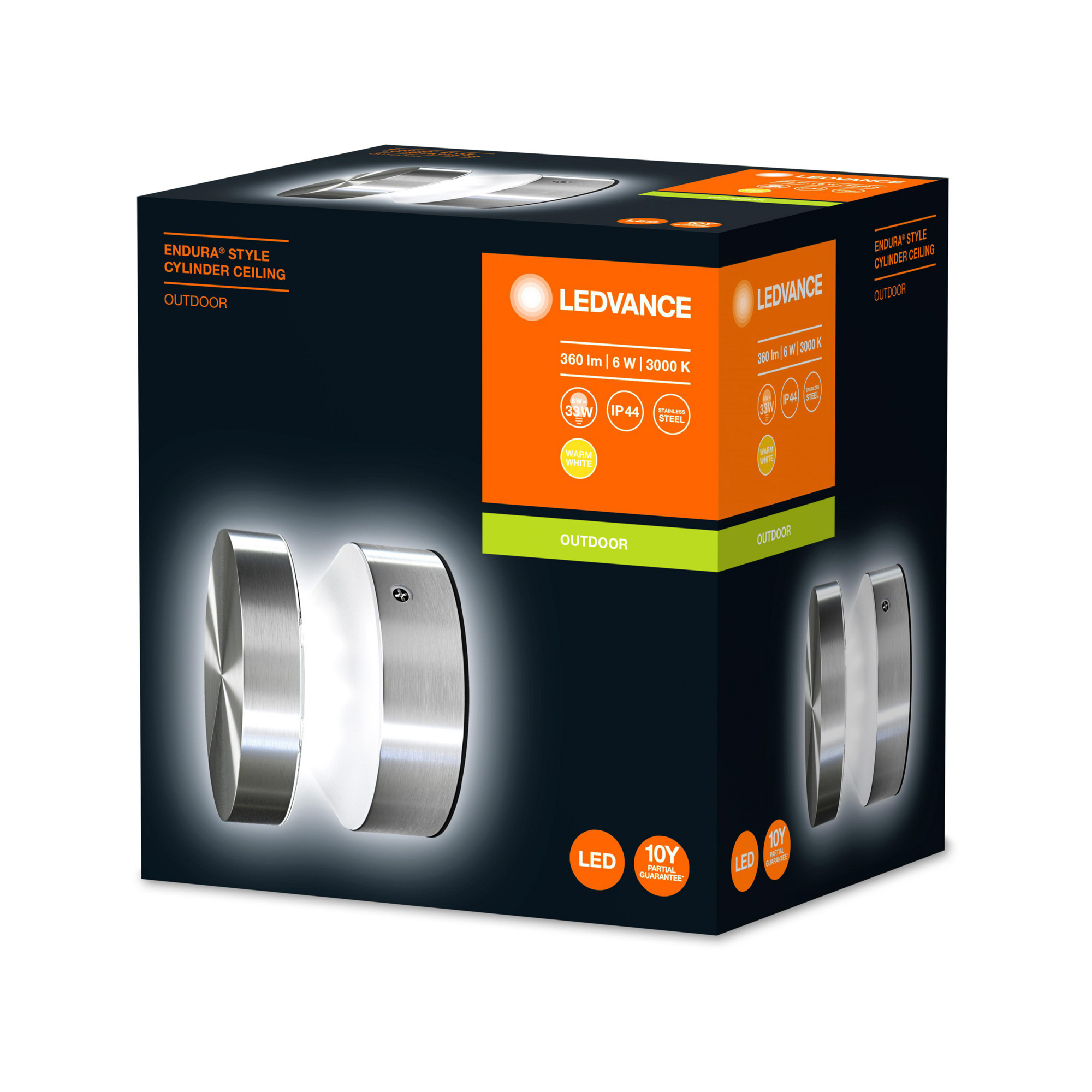 LEDVANCE ENDURA STYLE cilindru de plafon 6W STEEL 360lm 3000K