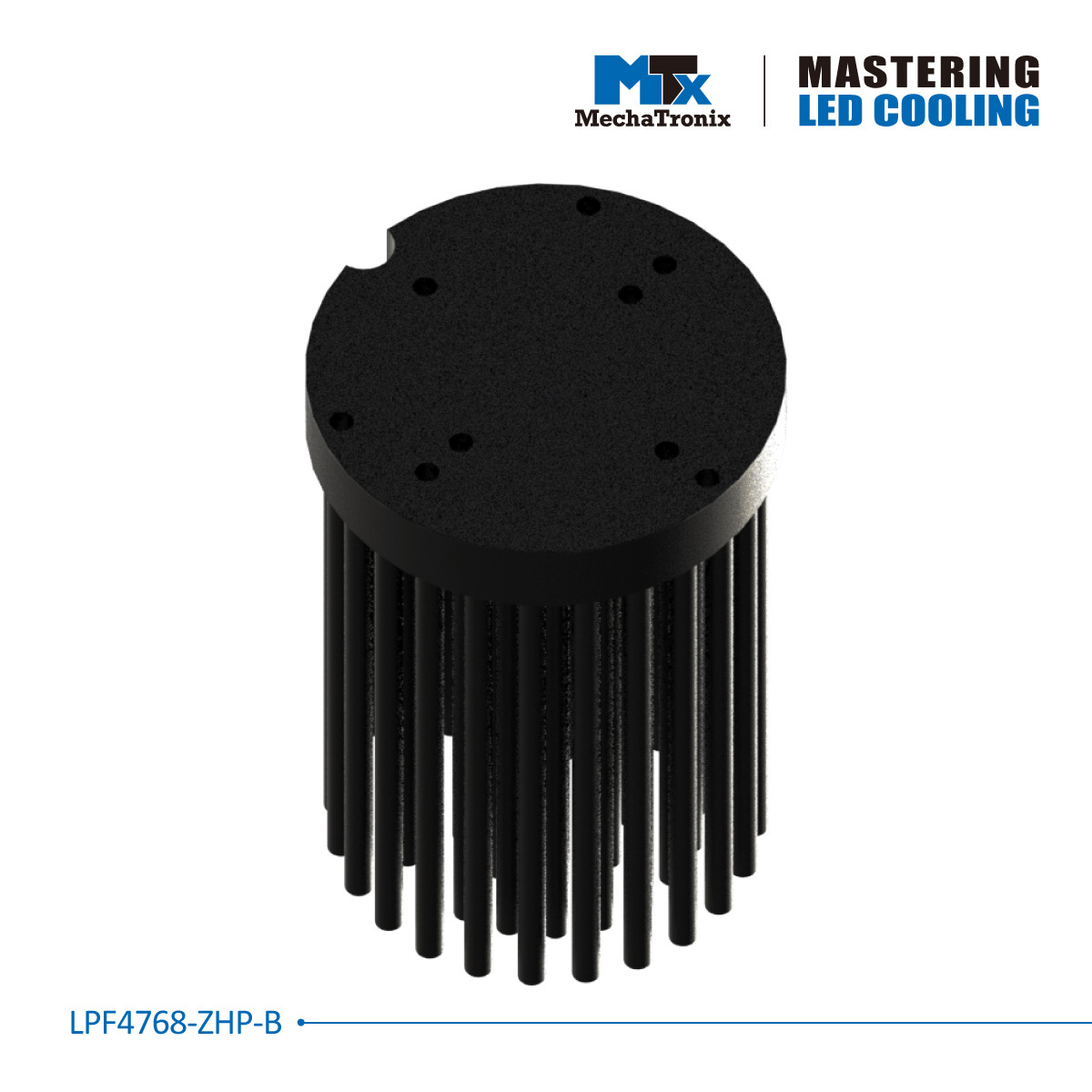 Radiator circular 5cm MechaTronix LPF4768-ZHP-B  pentru LED <2500lm
