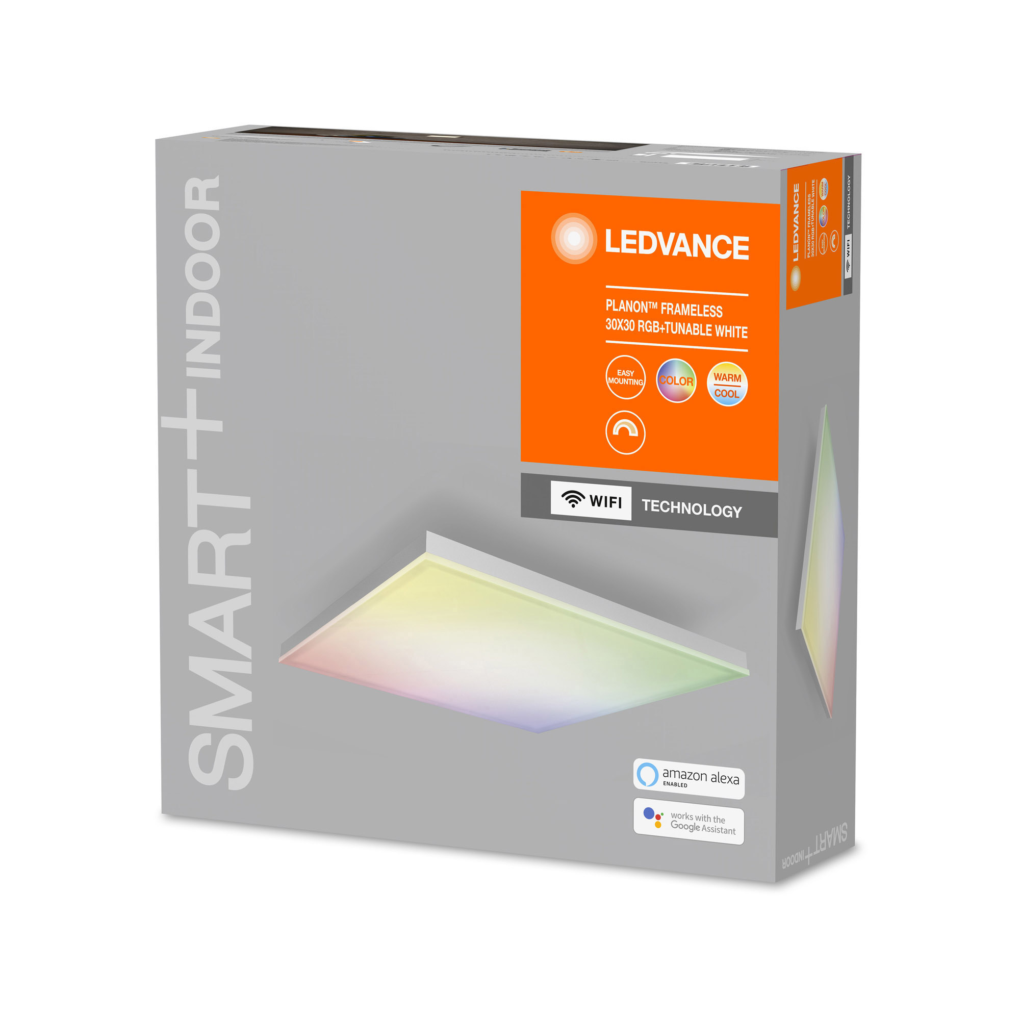 Plafoniera panou LED LEDVANCE SMART+ WiFi RGB RGB Tunable White LED Panel PLANON FRAMELESS 30x30cm 1500lm