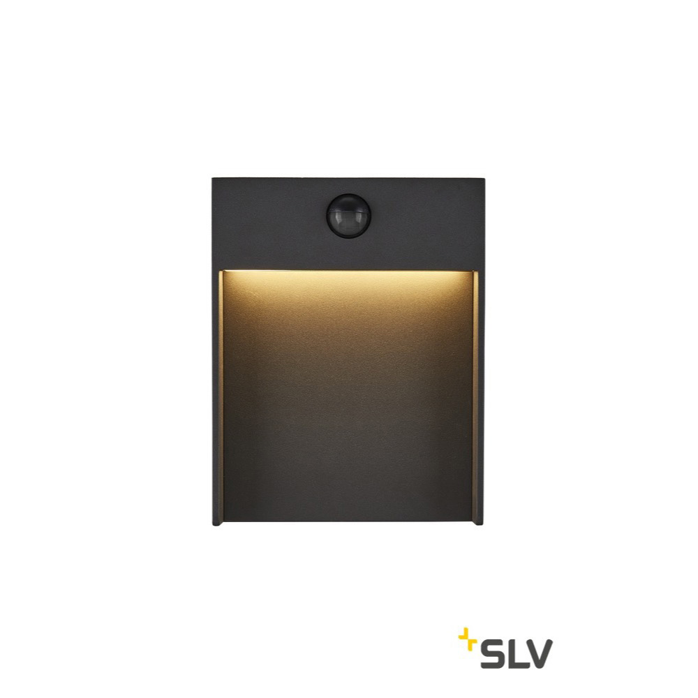SLV FLATT SENSOR WL 3000/4000K IP65 Corp de iluminat exterior cu LED-uri de perete antracit 600lm