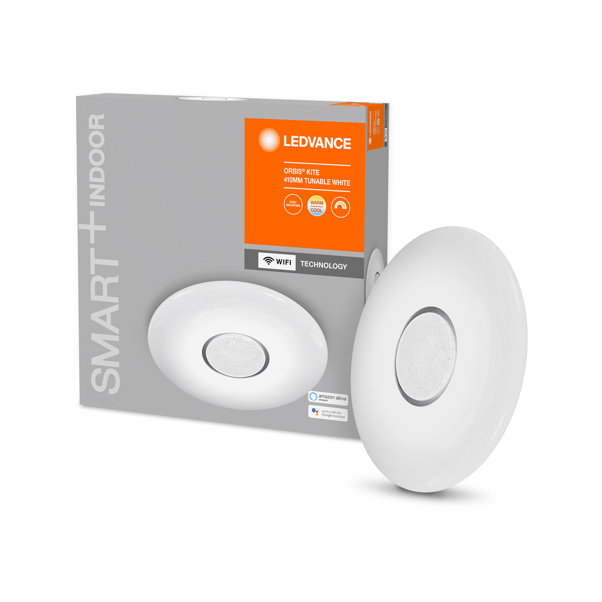 Lampa LED de tavan LEDVANCE SMART+ WiFi Tunable LED-uri Albe ORBIS Kite 410mm alb 2500lm
