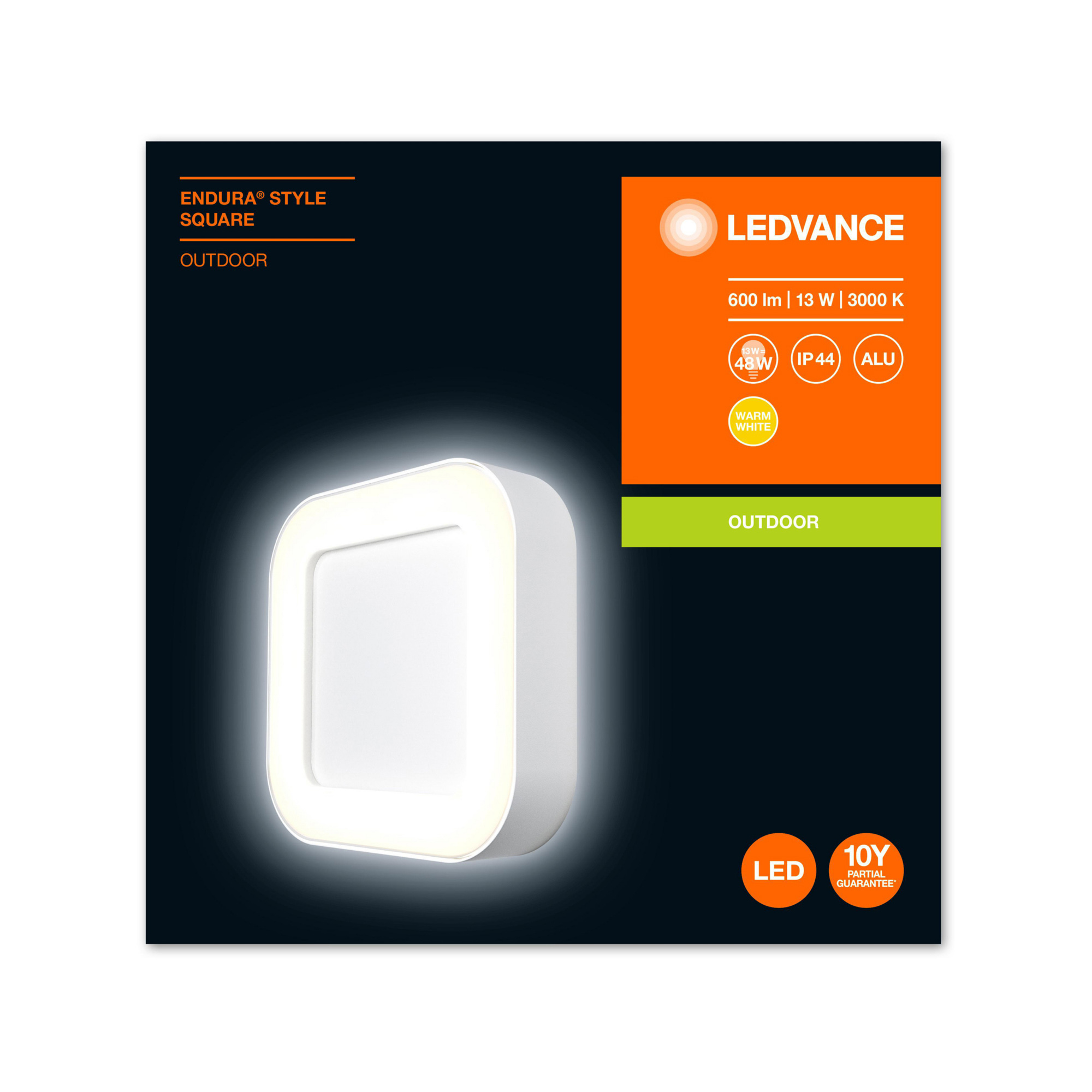 LEDVANCE ENDURA STYLE Square 13W alb 600lm 3000K